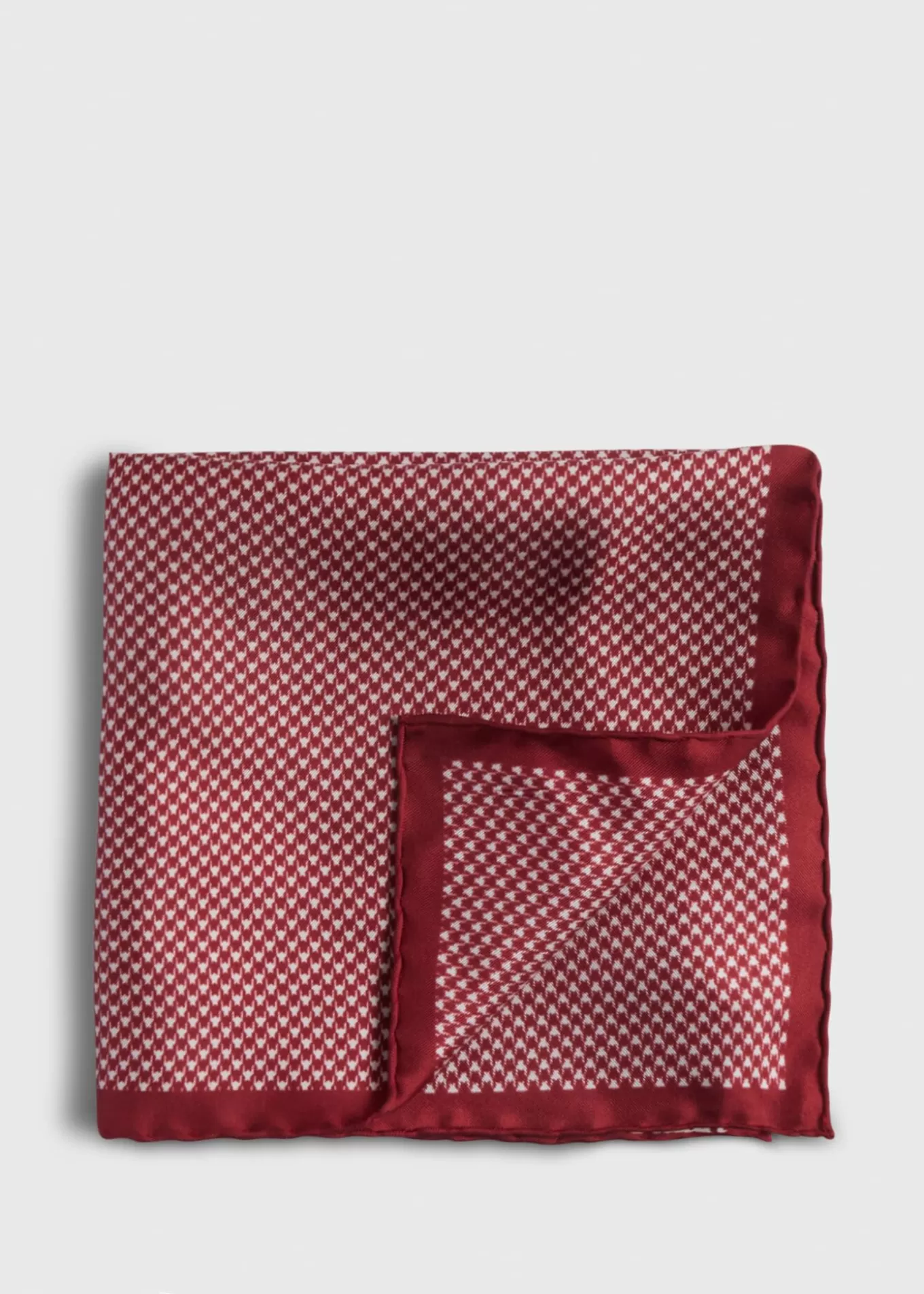 Shop Printed Silk Houndstooth Pocket Square Pocket Squares