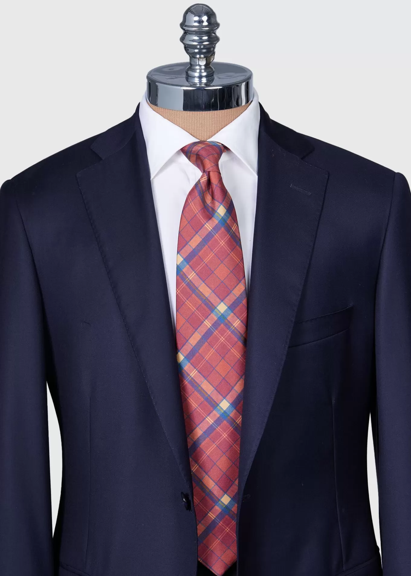 Shop Printed Silk Madder Plaid Tie Ties