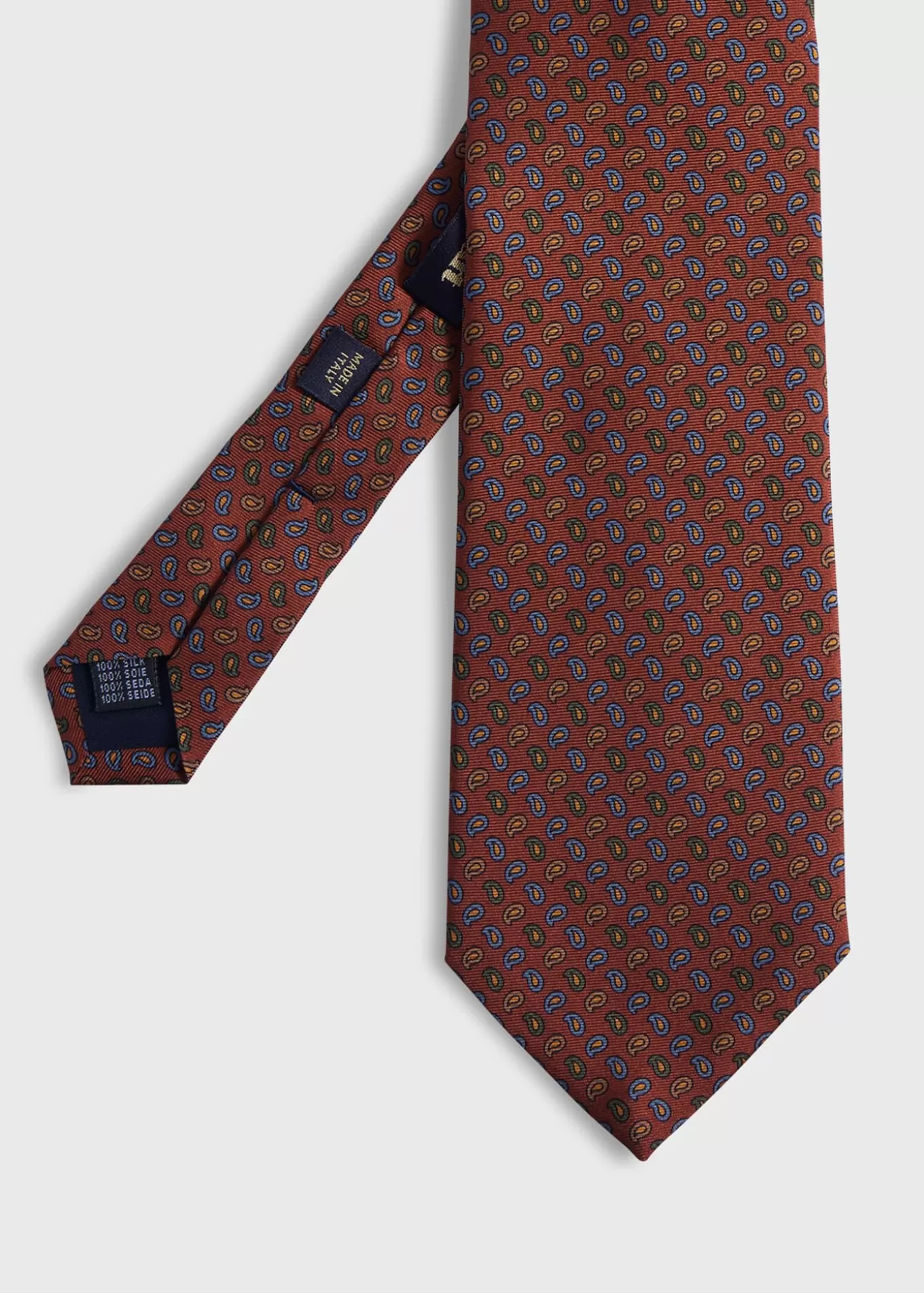 Online Printed Silk Madder Tossed Pine Tie Ties