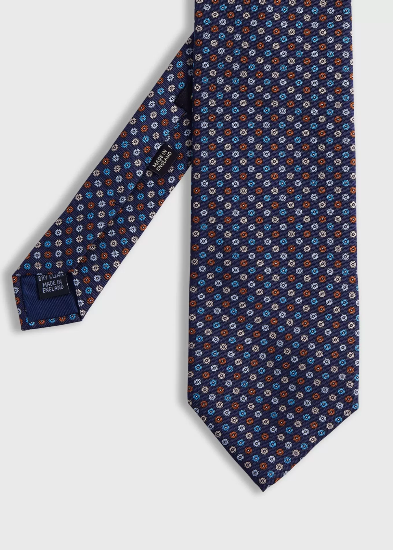 Store Printed Silk Micro Medallion Tie Ties