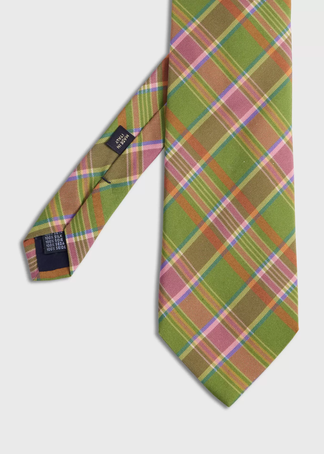 Clearance Printed Silk Plaid Tie Ties