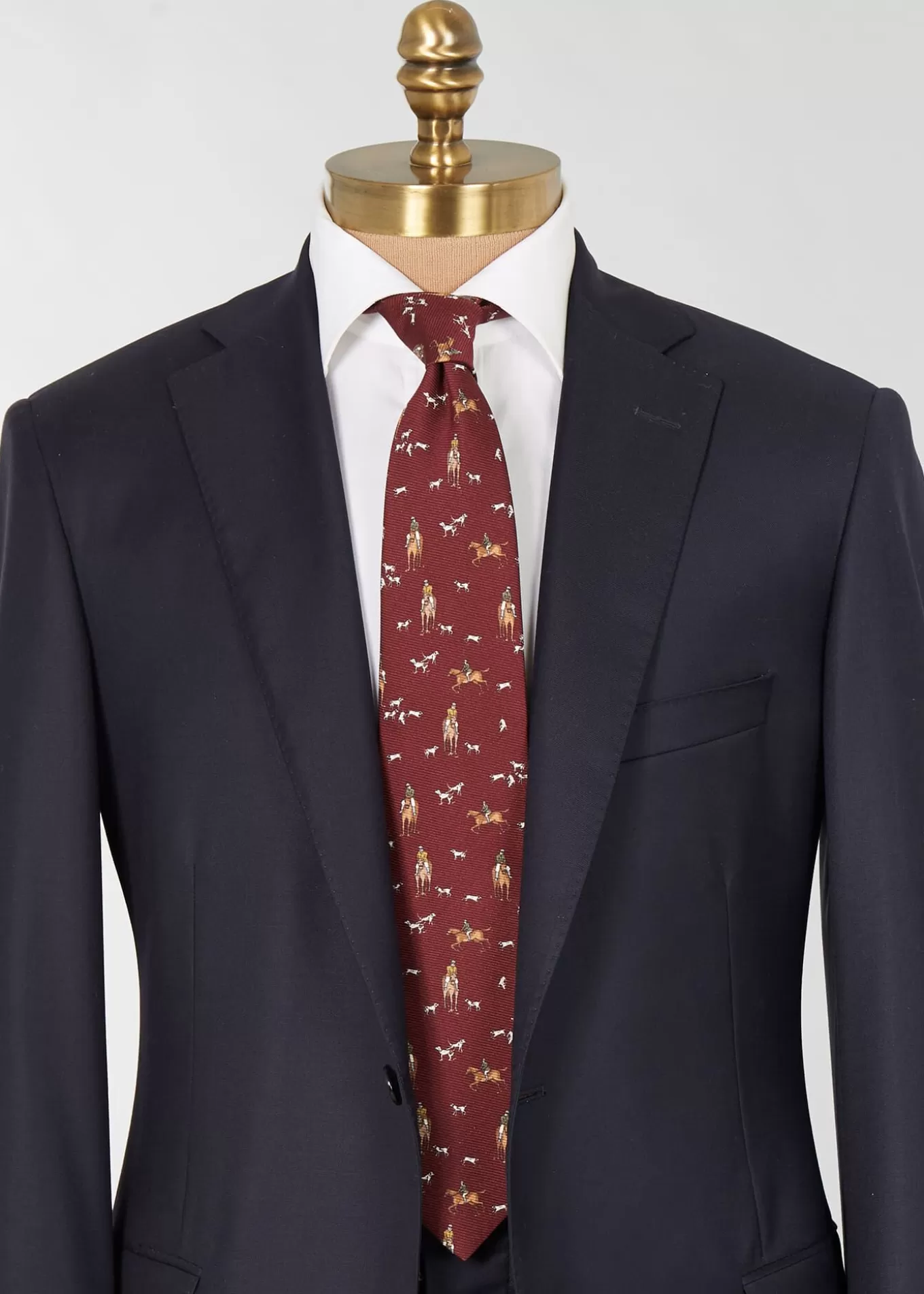 Online Printed Silk Riding Scene Tie Ties