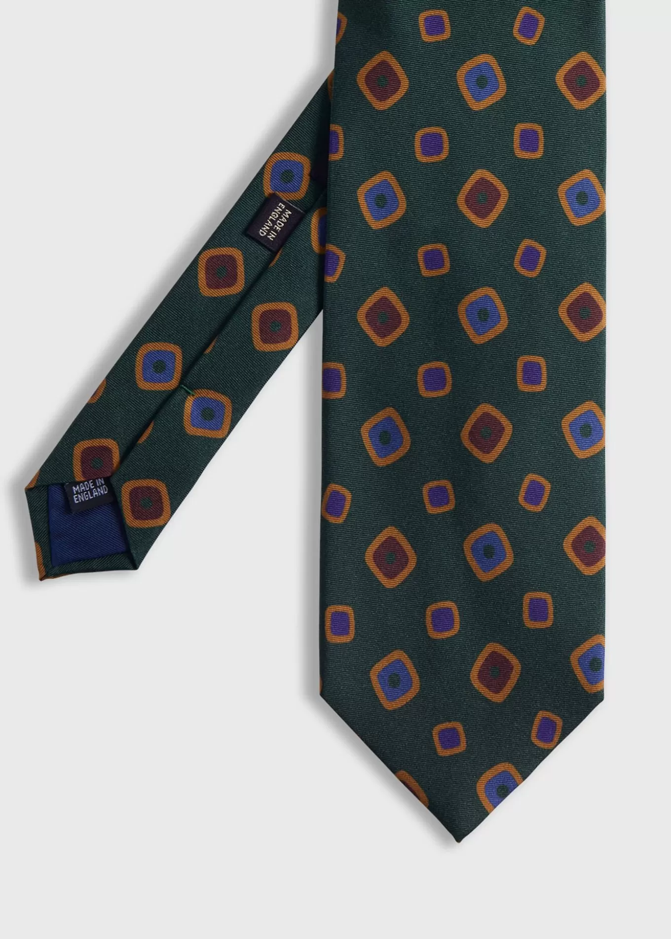 New Printed Silk Tossed Square Tie Ties