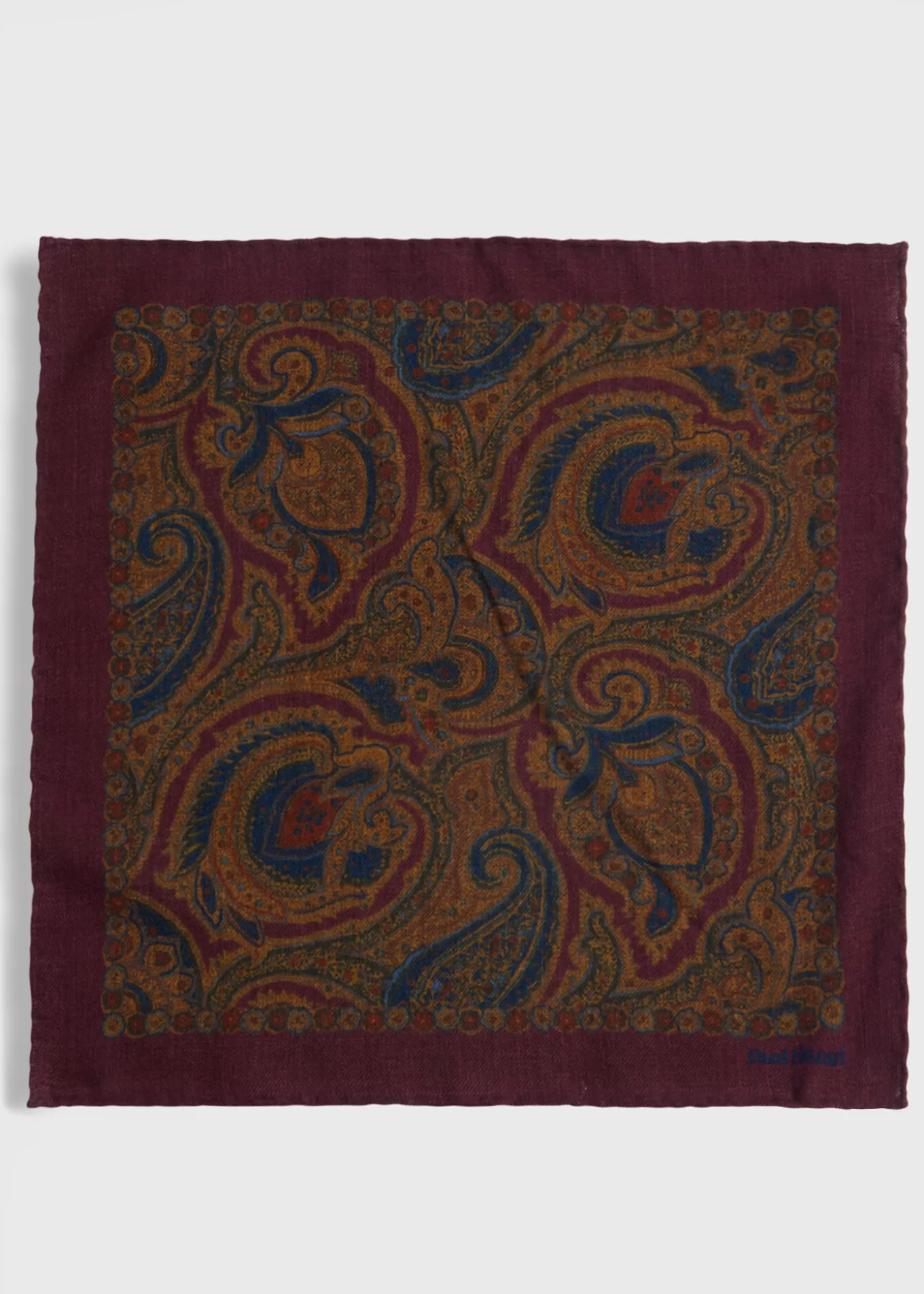 New Printed Wool Flannel Paisley Pocket Square Pocket Squares