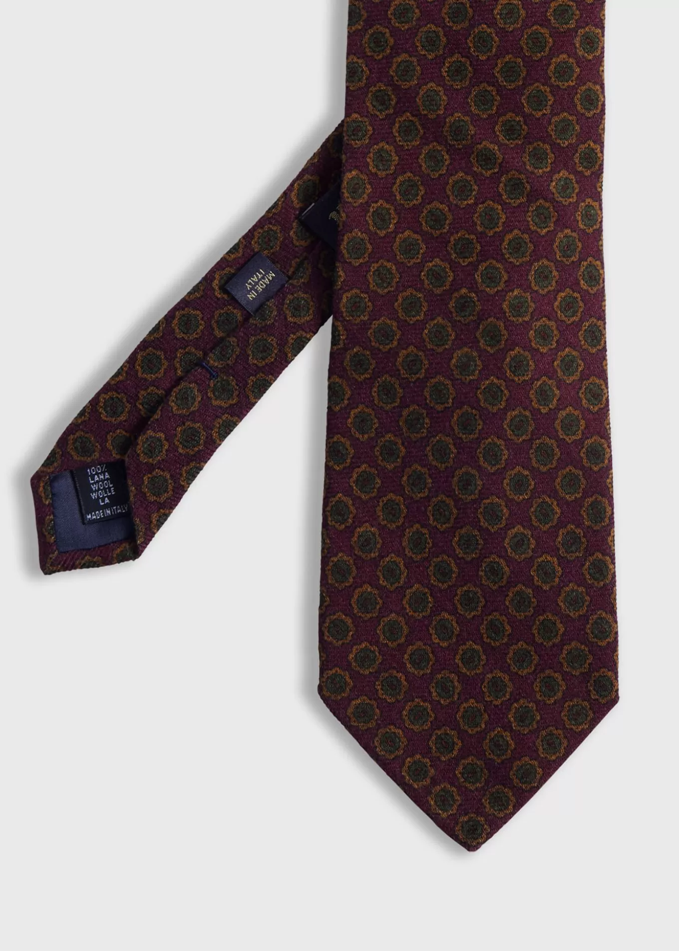 Fashion Printed Wool Medallion Tie Ties