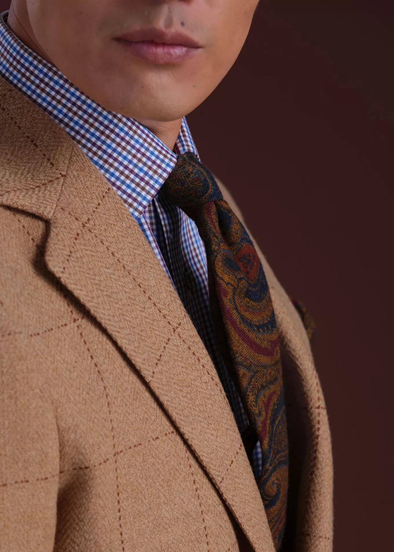 Store Printed Wool Paisley Tie Ties