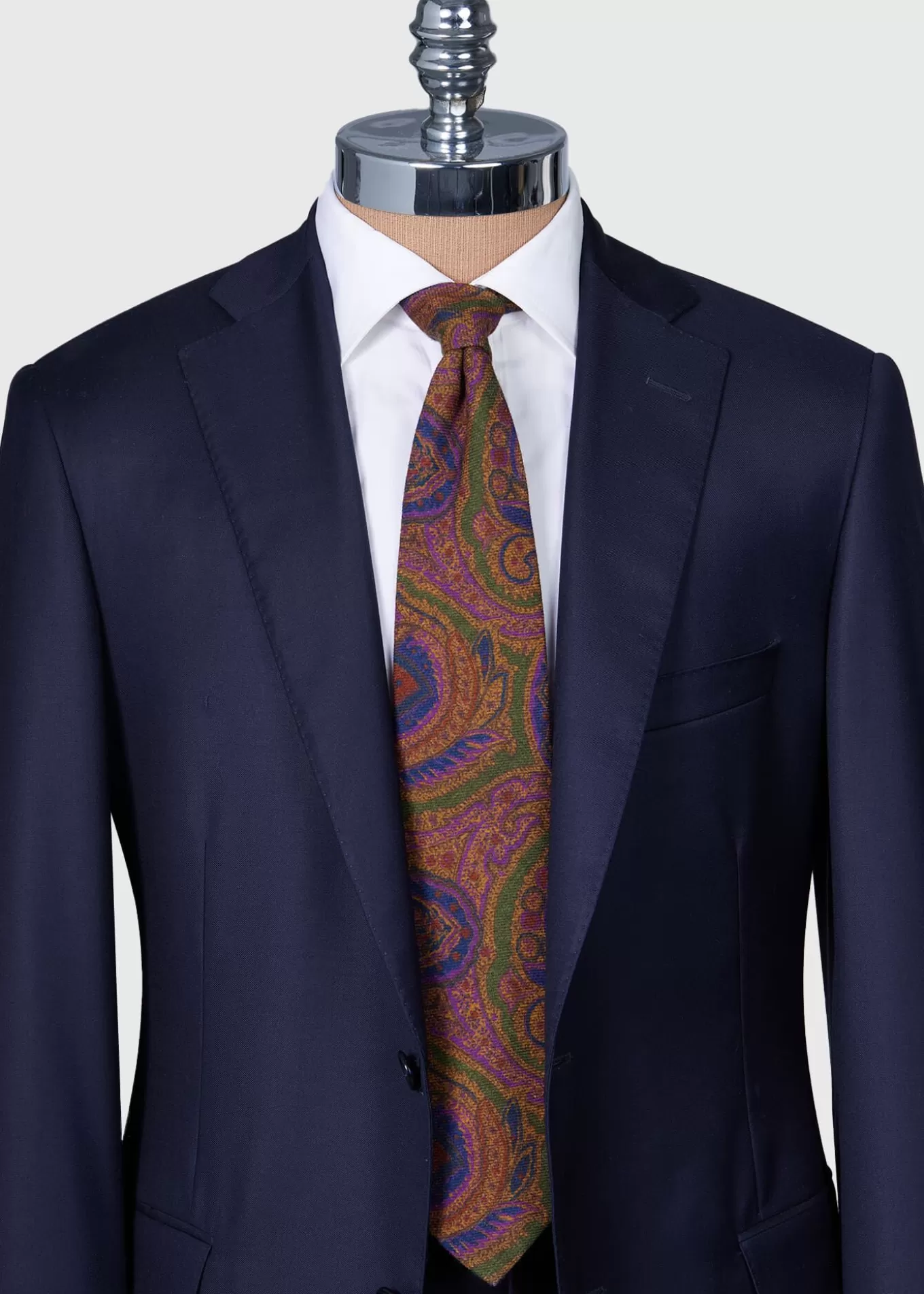 Outlet Printed Wool Paisley Tie Ties