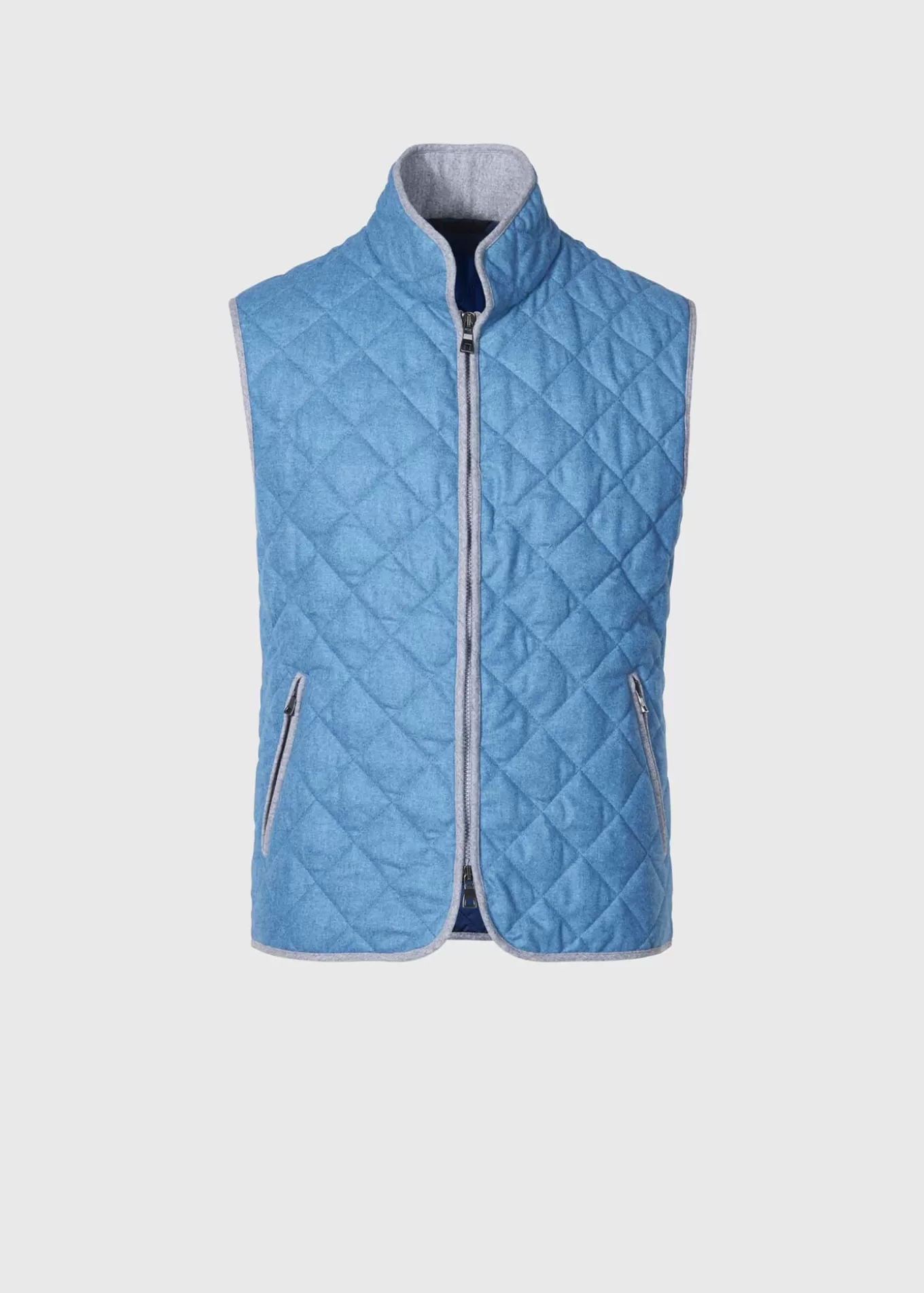 Hot Quilted Wool Flannel Vest Vests | Outerwear