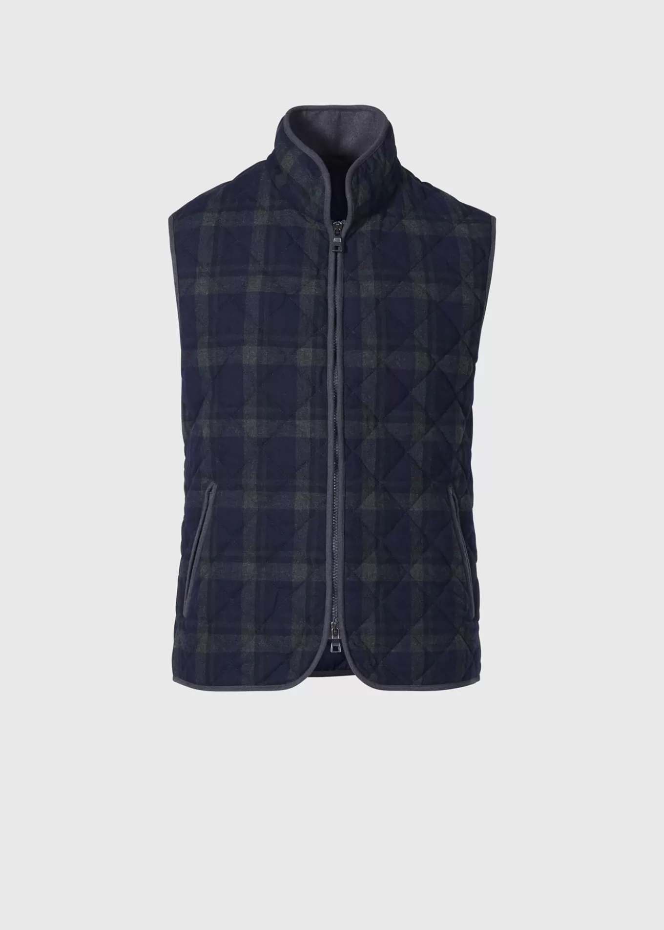 Discount Quilted Wool Plaid Vest Vests | Outerwear