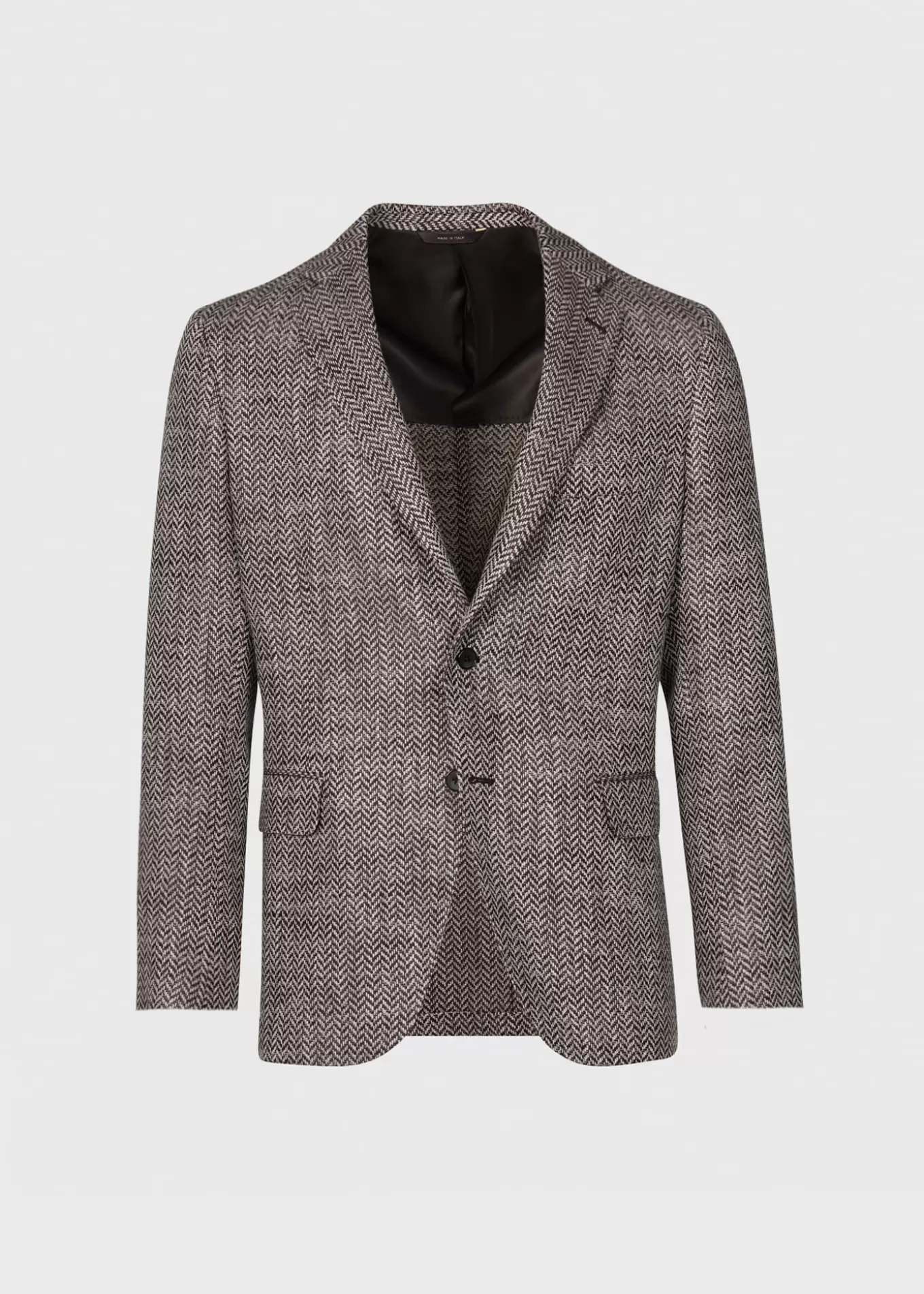 Discount Silk & Linen Herringbone Jacket Blazers & Jackets