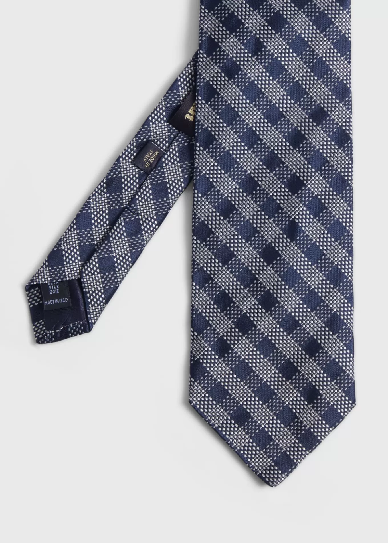 New Silk Jacquard Check Tie Ties