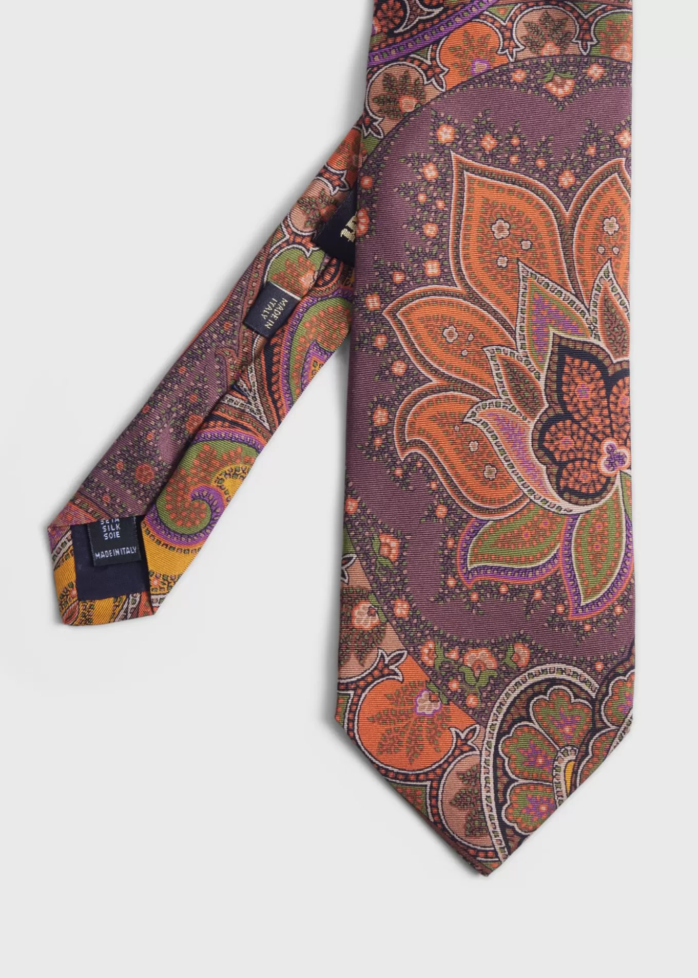 Outlet Silk Paisley Print Tie Ties