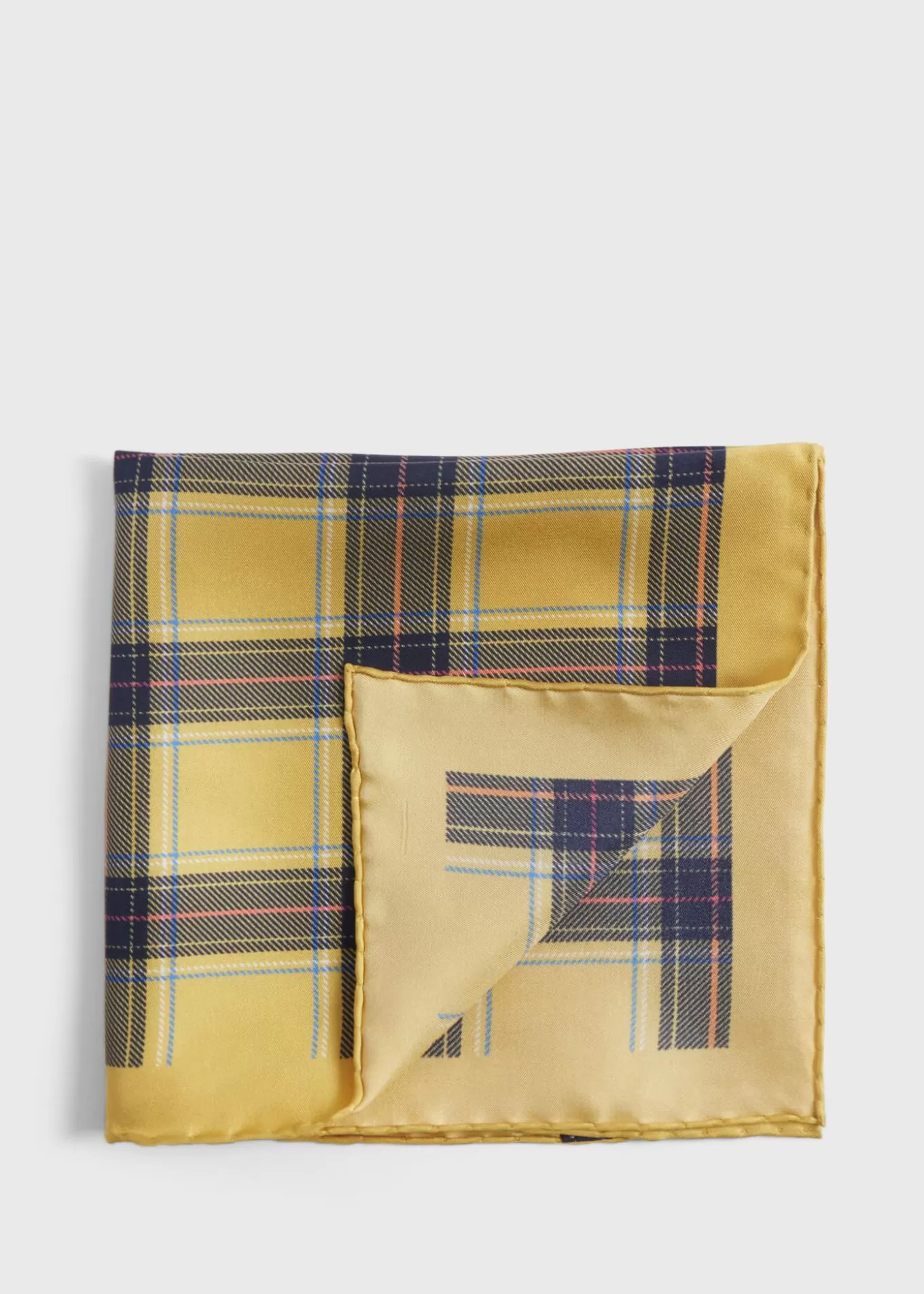 Fashion Silk Plaid Print Pocket Square Pocket Squares