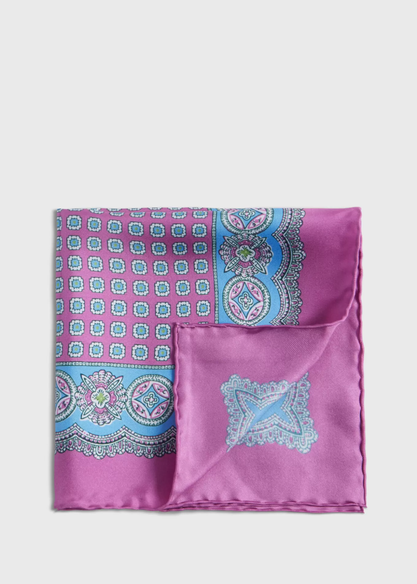 Fashion Silk Twill Medallion Pocket Square Pocket Squares | Formal Shop