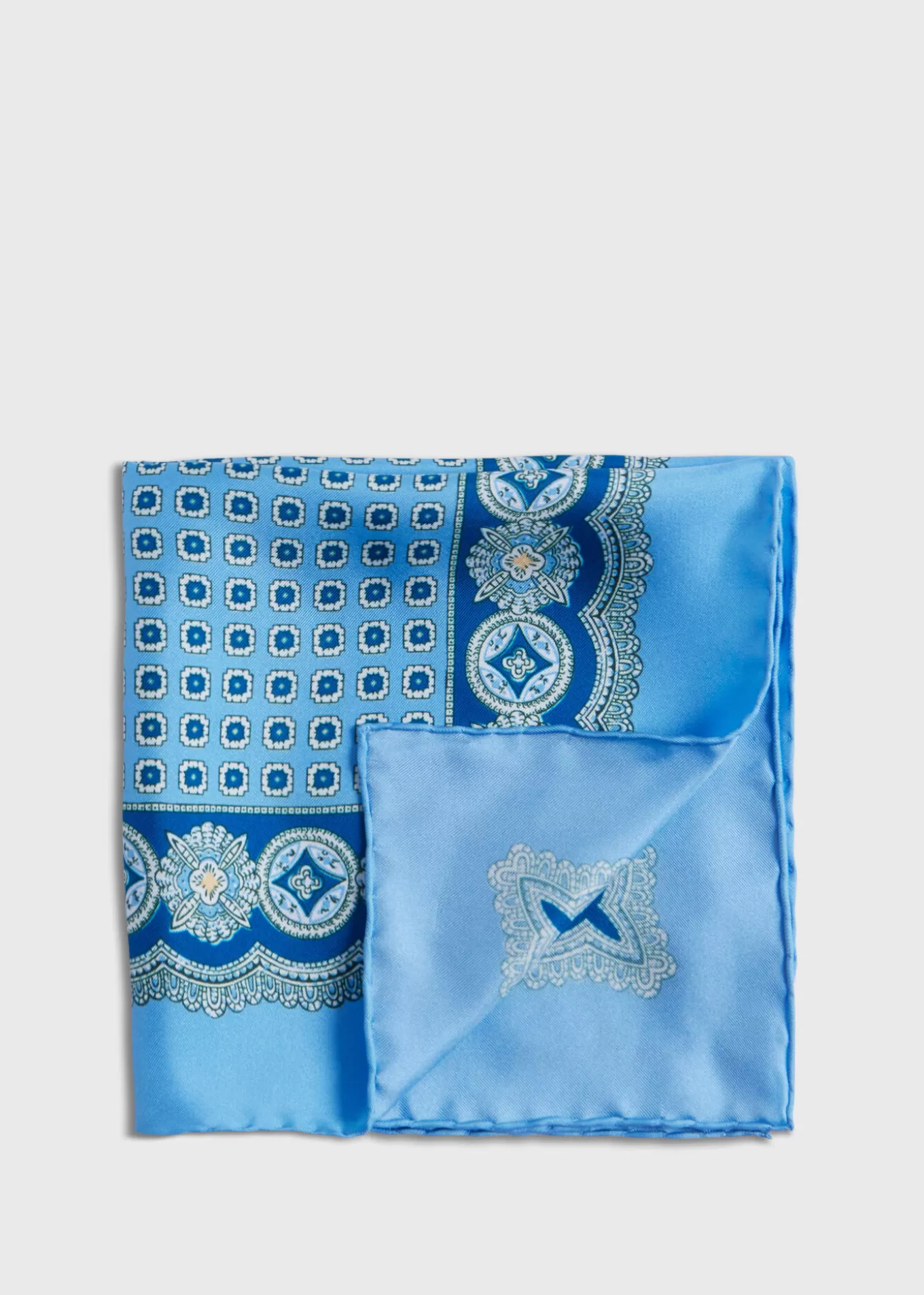 Fashion Silk Twill Medallion Pocket Square Pocket Squares | Formal Shop