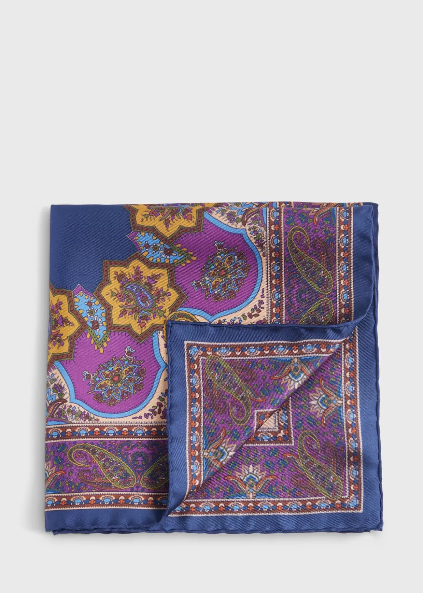 Store Silk Twill Paisley Pocket Square Pocket Squares