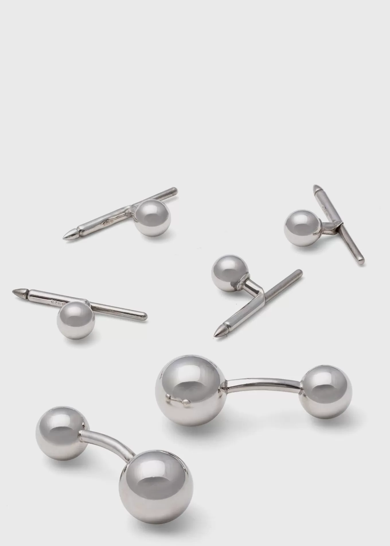 Shop Sterling Ball Cufflink & Stud Set Jewelry