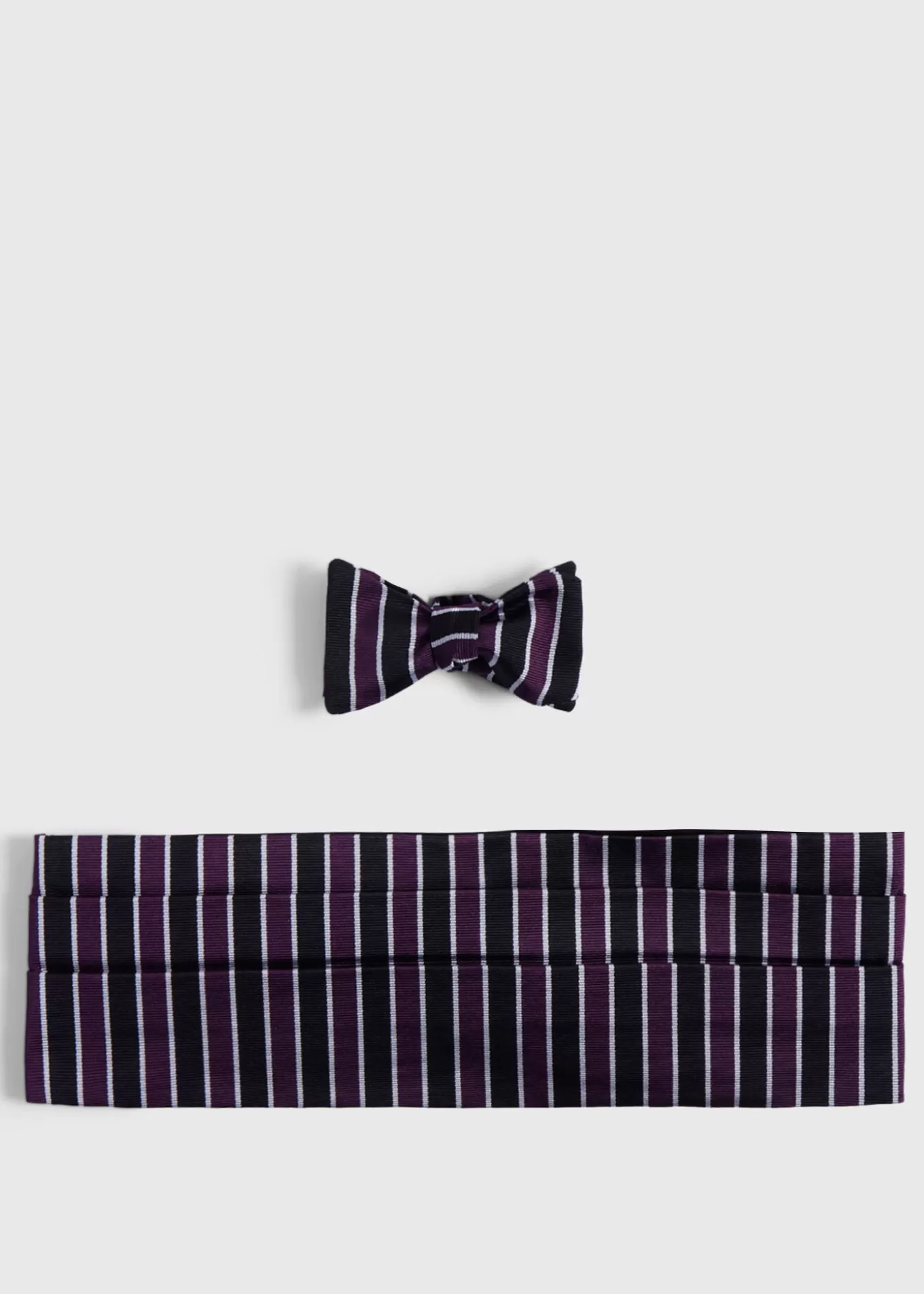 Store Striped Bow Tie And Cummerbund Set Ties | Formal Shop