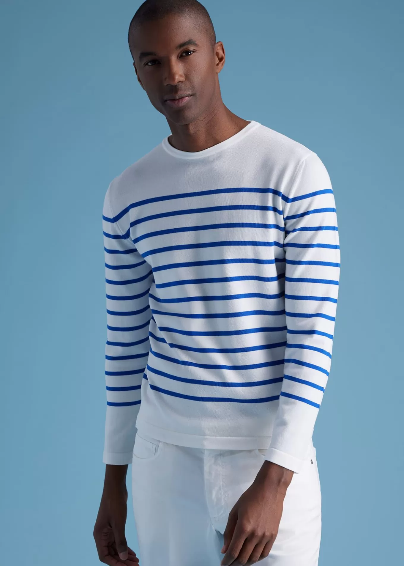 Cheap Striped Crewneck Sweater Sweaters