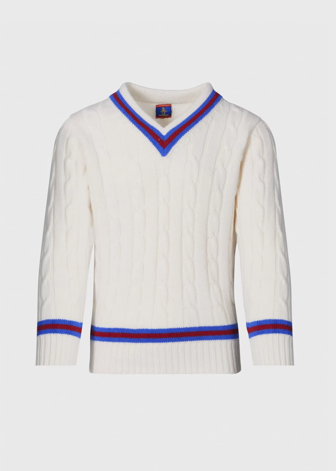 Shop Striped V-Neck Tennis Sweater The Cashmere Shop | Sweaters