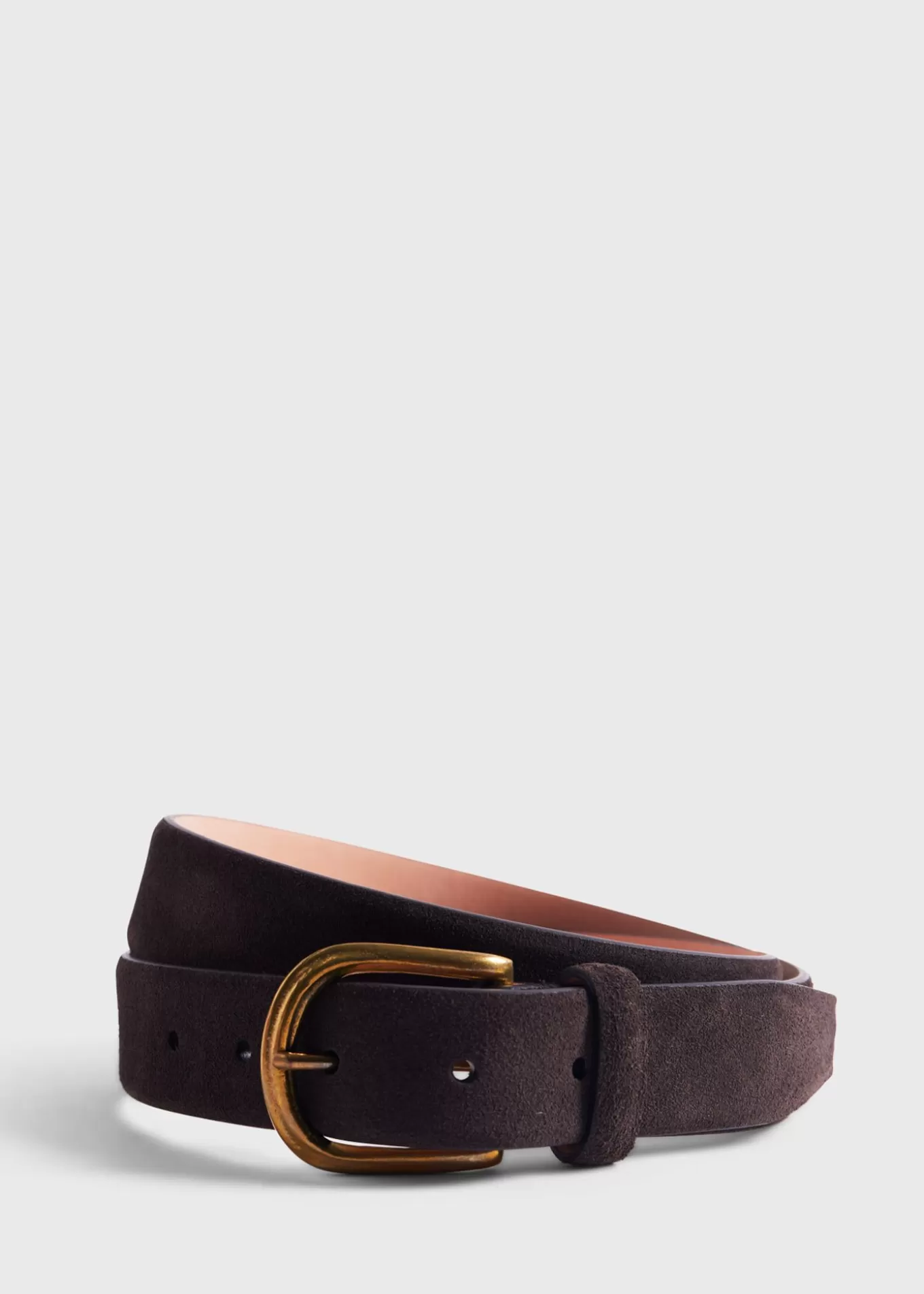 Shop Suede Belt With Brass Buckle Belts