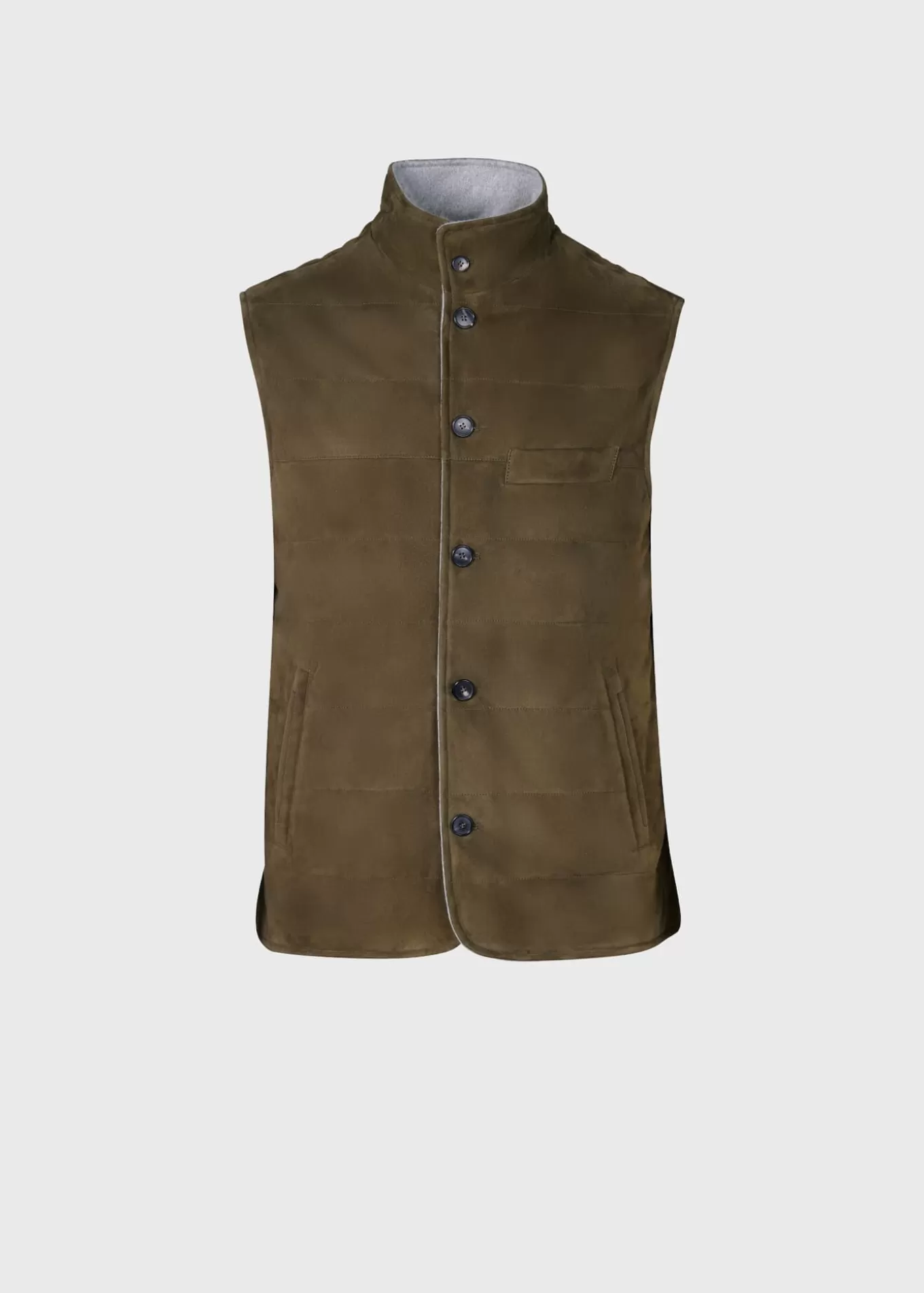 Fashion Suede Button Vest Vests | Outerwear