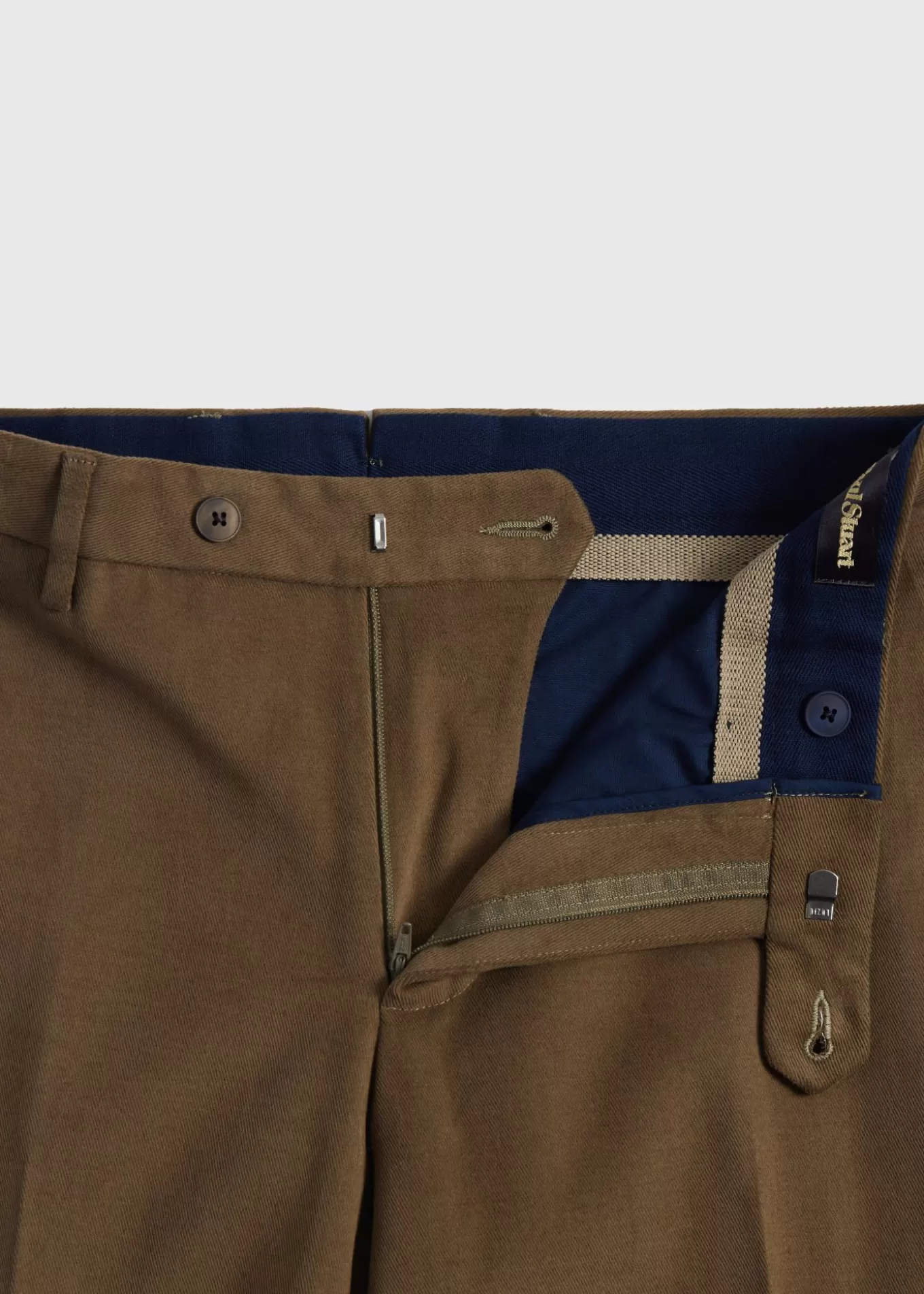 Sale Suede Trimmed Brushed CottonTrouser Dress Pants | Pants