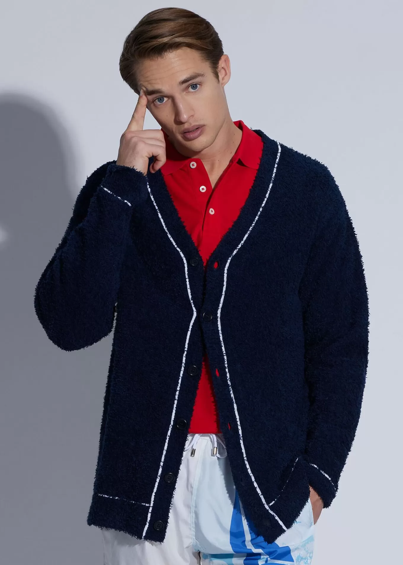 Outlet Terry Cloth Cardigan Sweaters