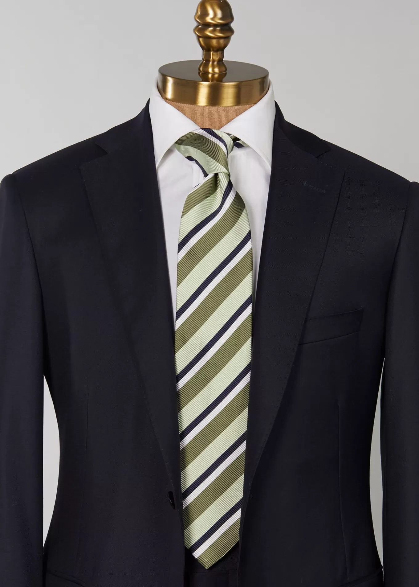 New Three Color Repp Stripe Tie Ties