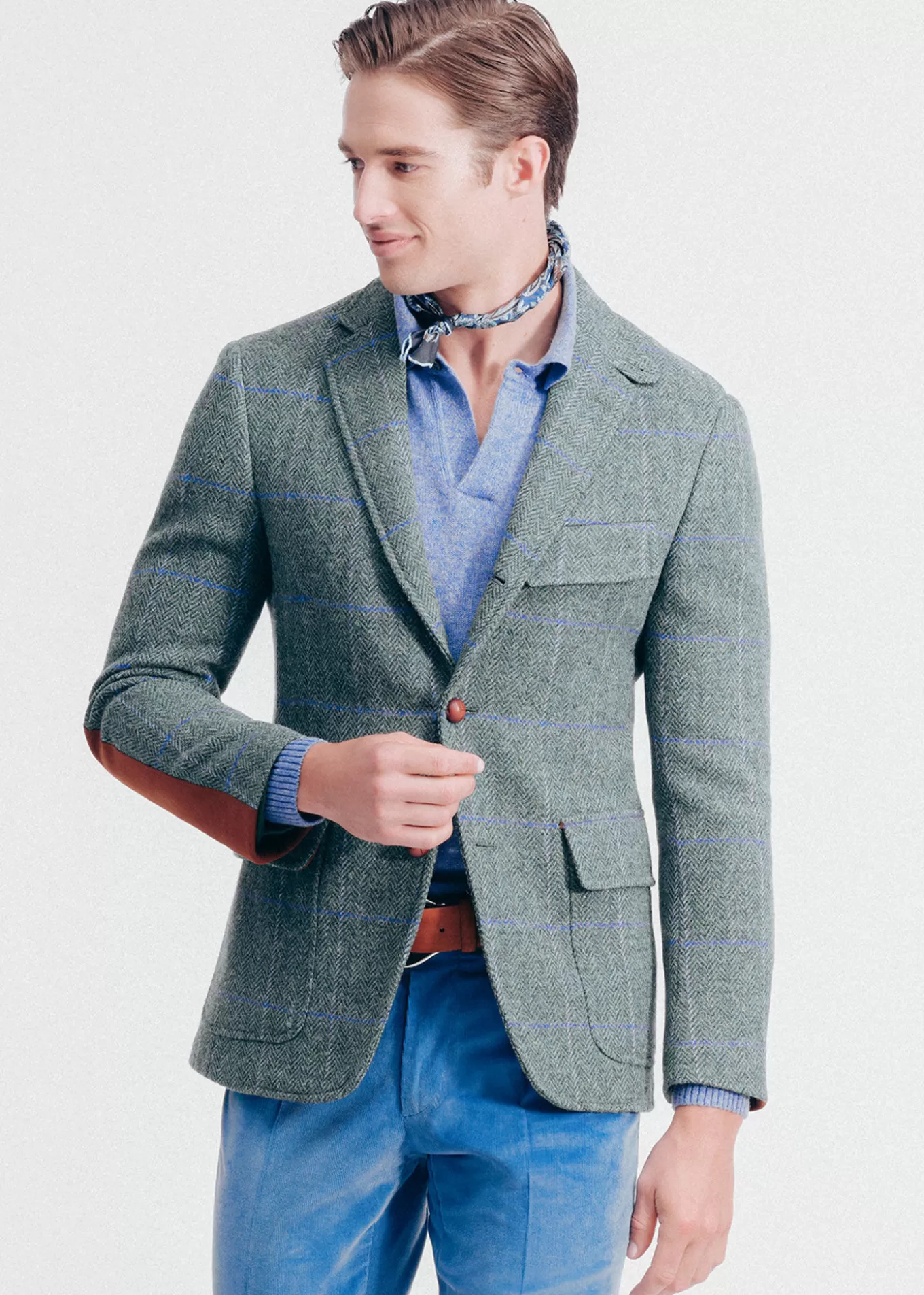 Outlet Tweed Jacket With Suede Blazers & Jackets