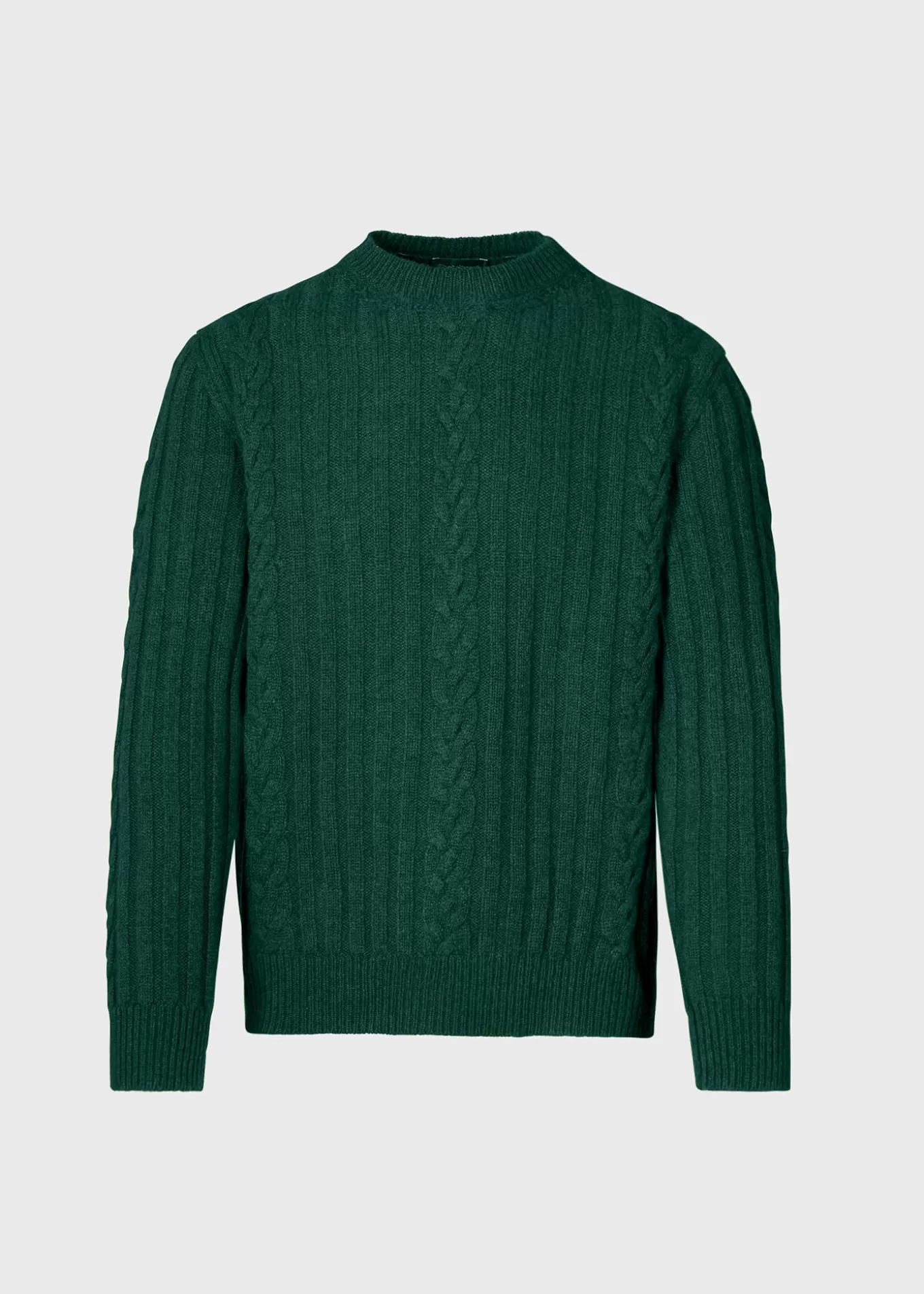 Best Sale Wool Cable And Rib Crewneck Sweater Sweaters