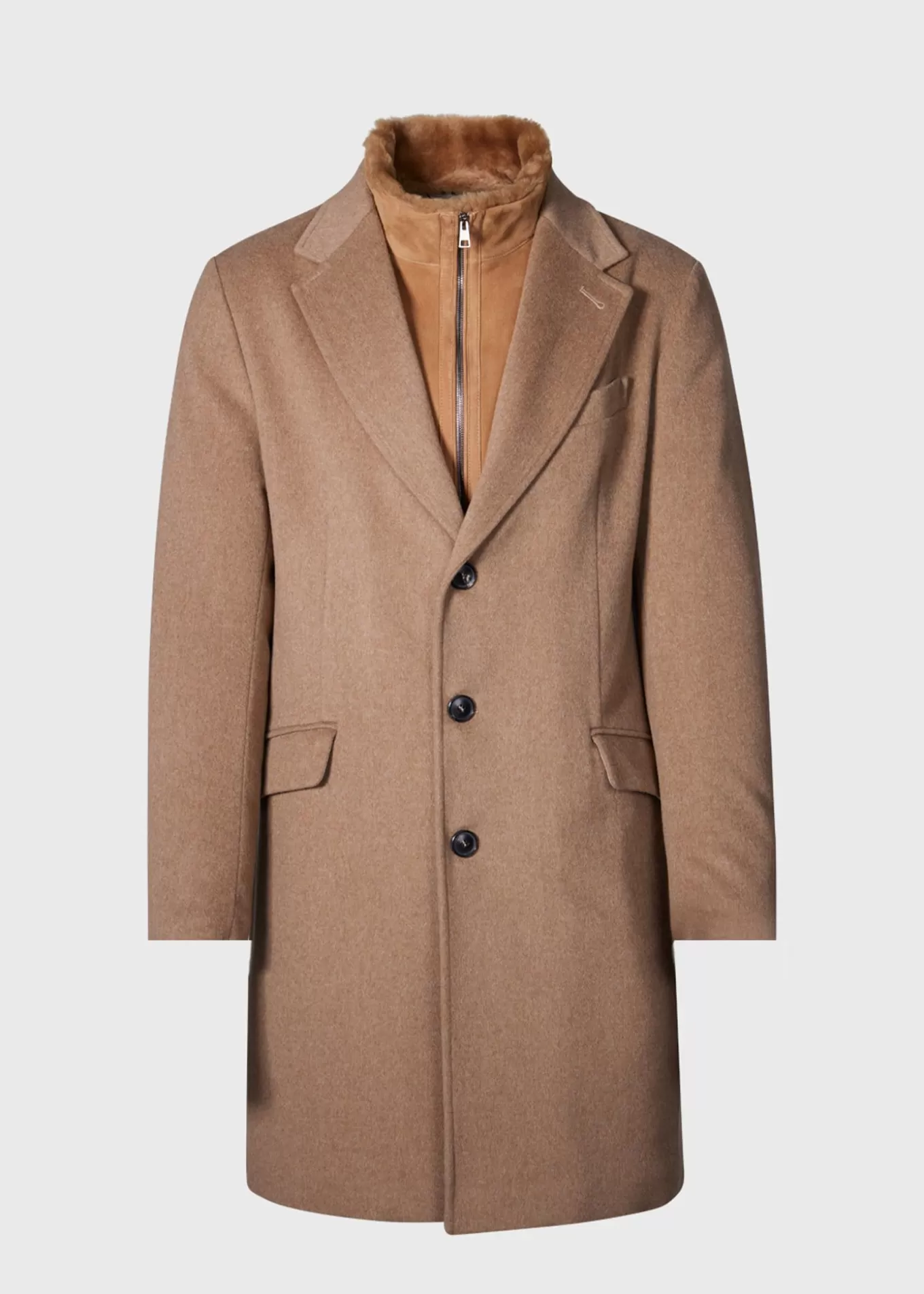 Cheap Wool Coat With Shearling Gilet Outerwear