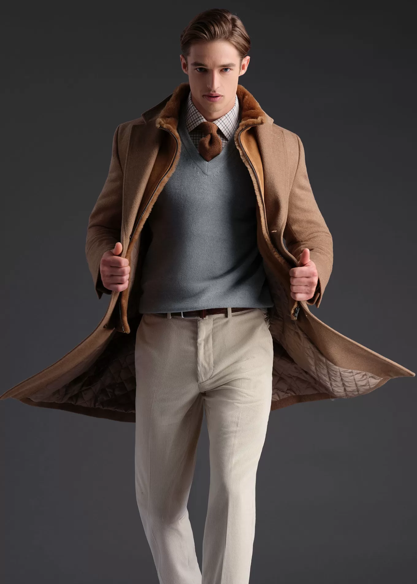 Cheap Wool Coat With Shearling Gilet Outerwear