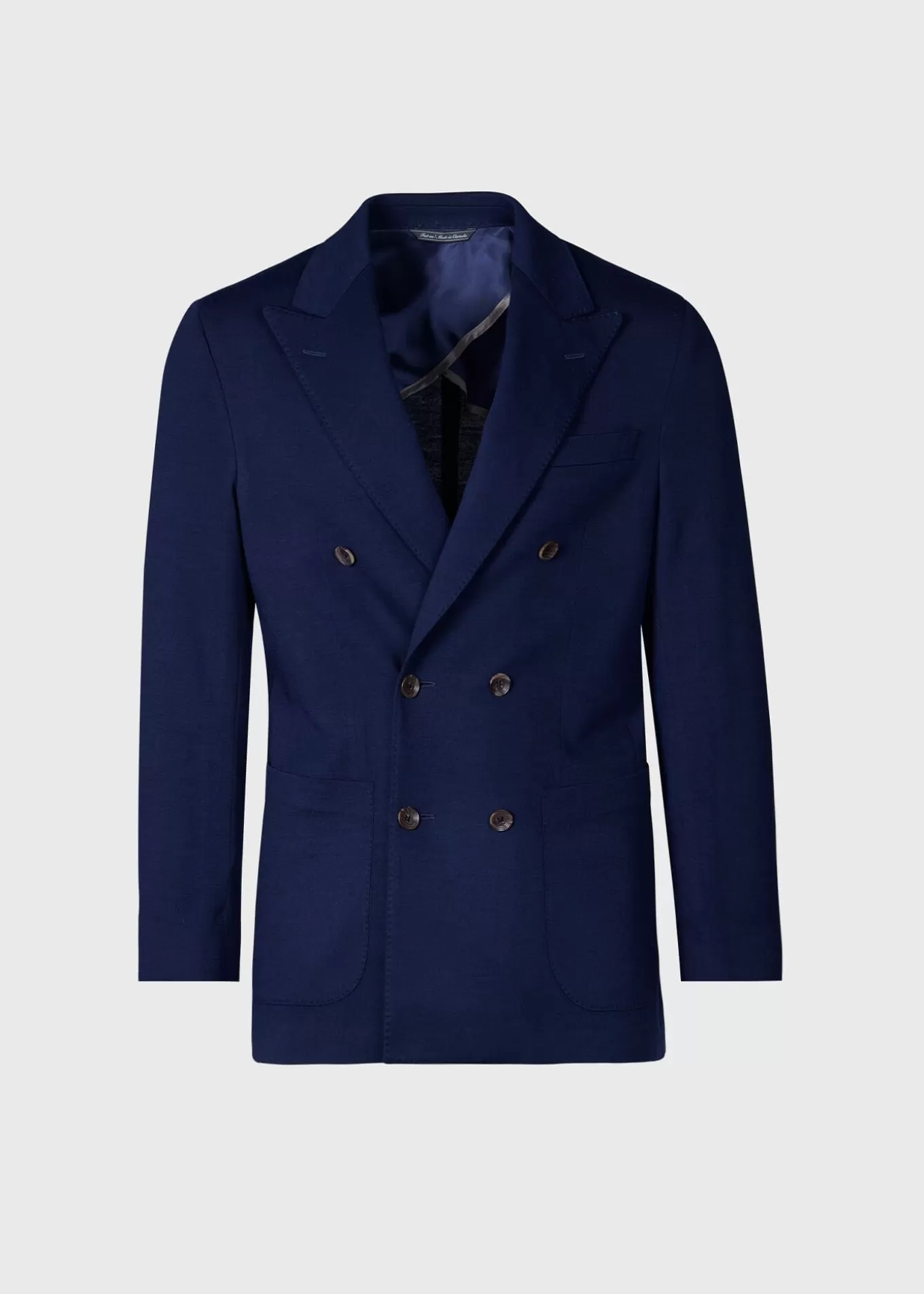 Shop Wool Knit Jersey Double Breasted Blazer Blazers & Jackets