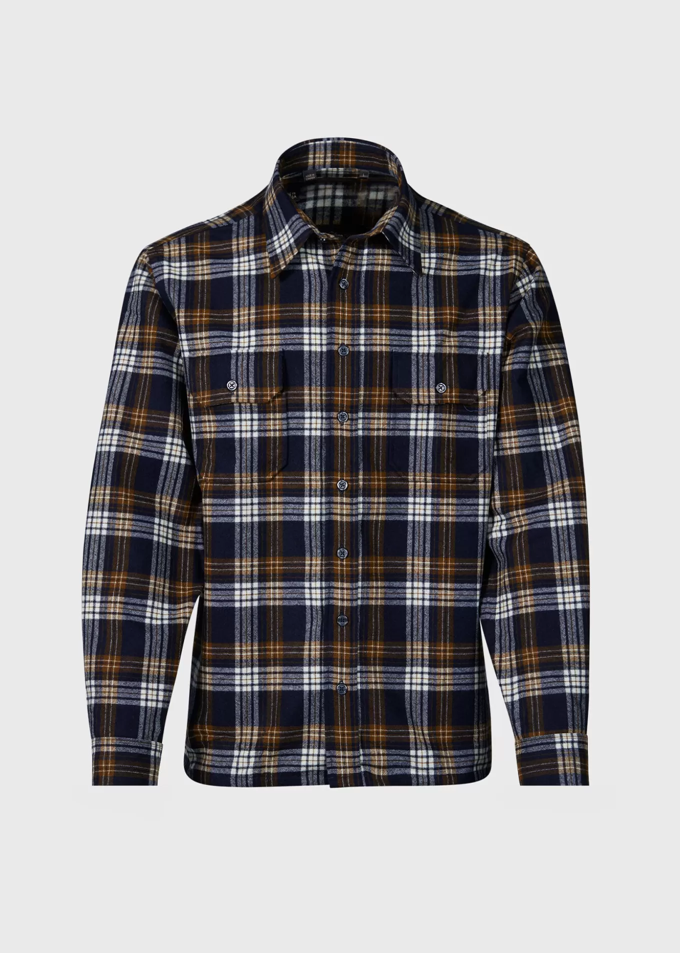 Hot Wool Plaid Overshirt Sport Shirts | Outerwear