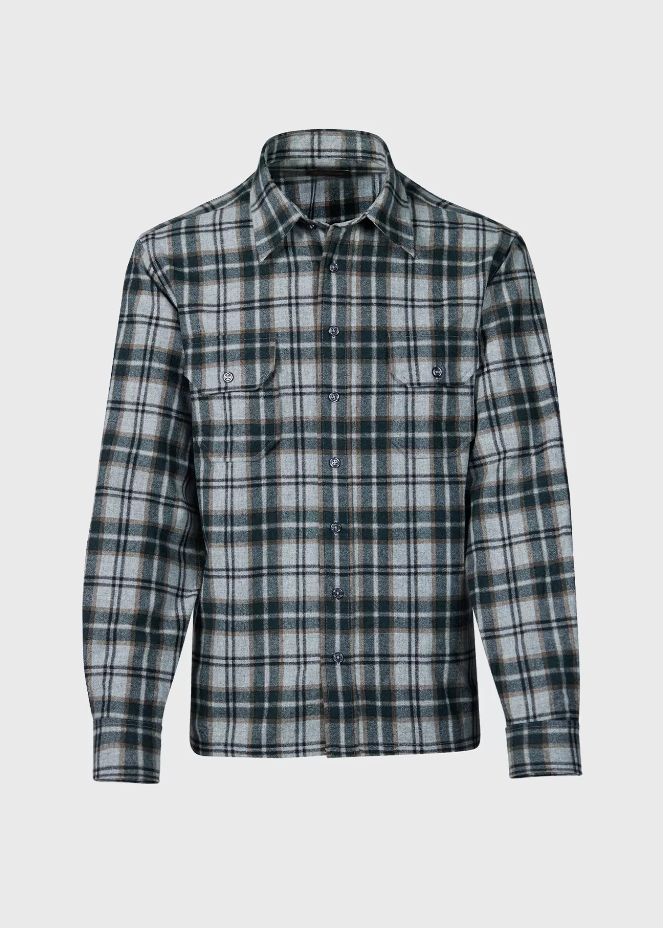 Best Sale Wool Plaid Overshirt Sport Shirts | Outerwear