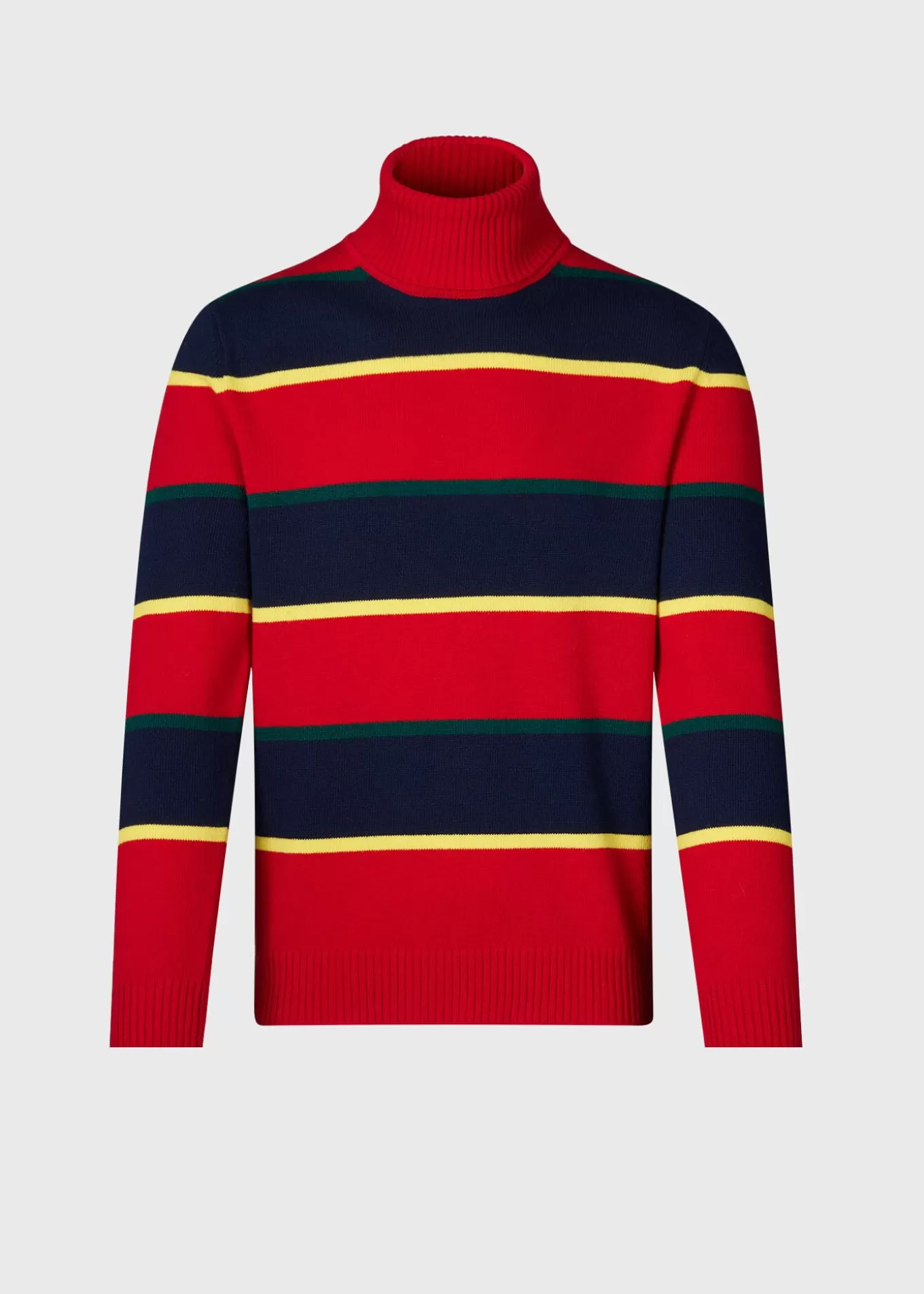 Best Sale Wool Regimental Stripe Turtleneck Sweaters