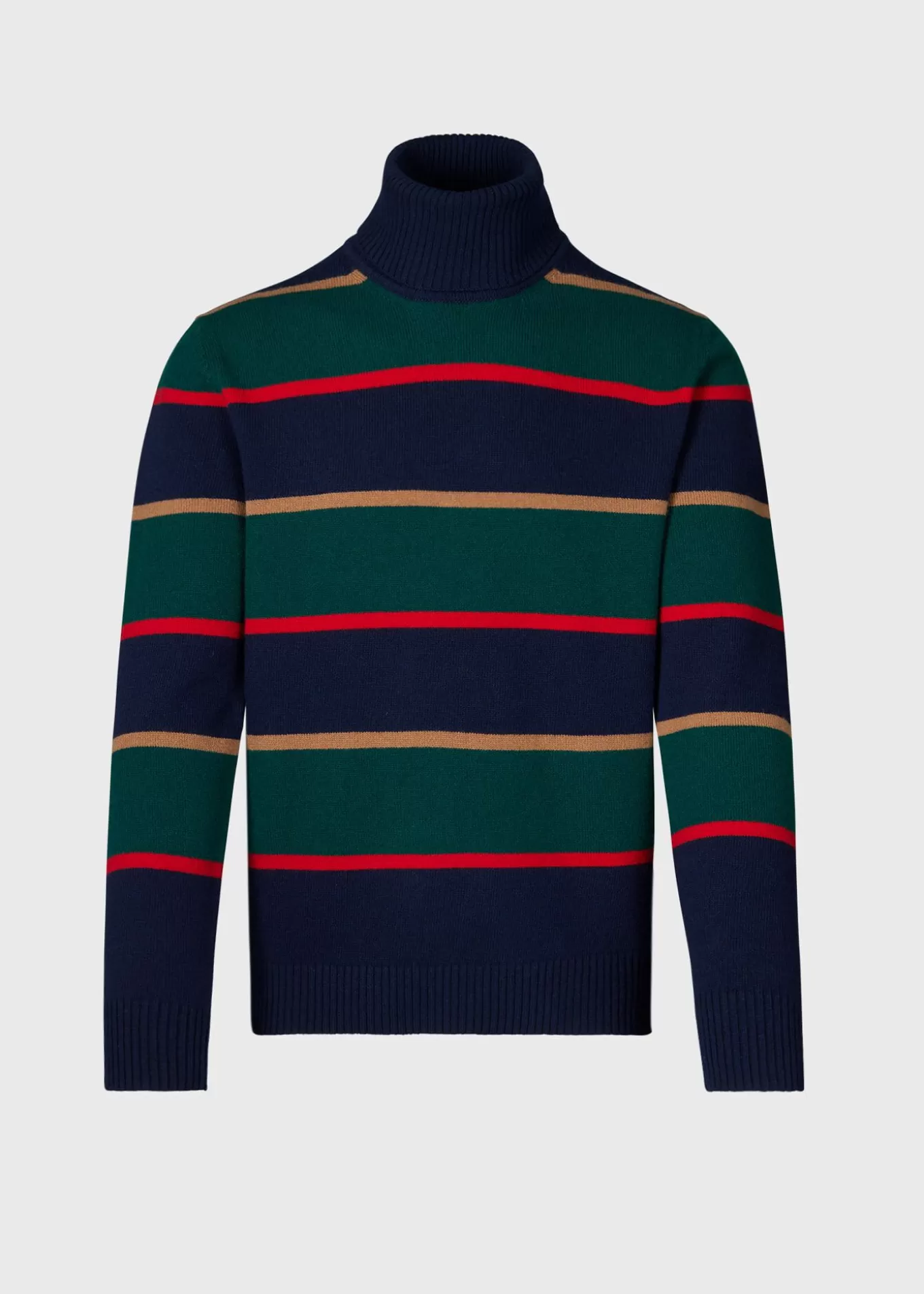 Sale Wool Regimental Stripe Turtleneck Sweaters