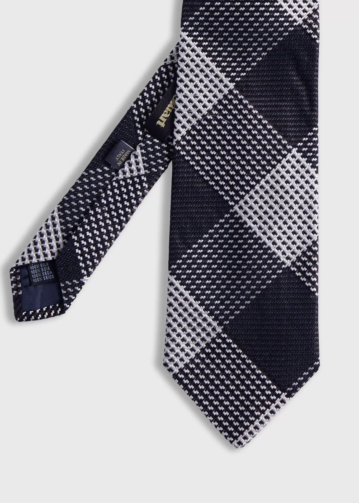 Flash Sale Woven Silk Patchwork Plaid Tie Ties