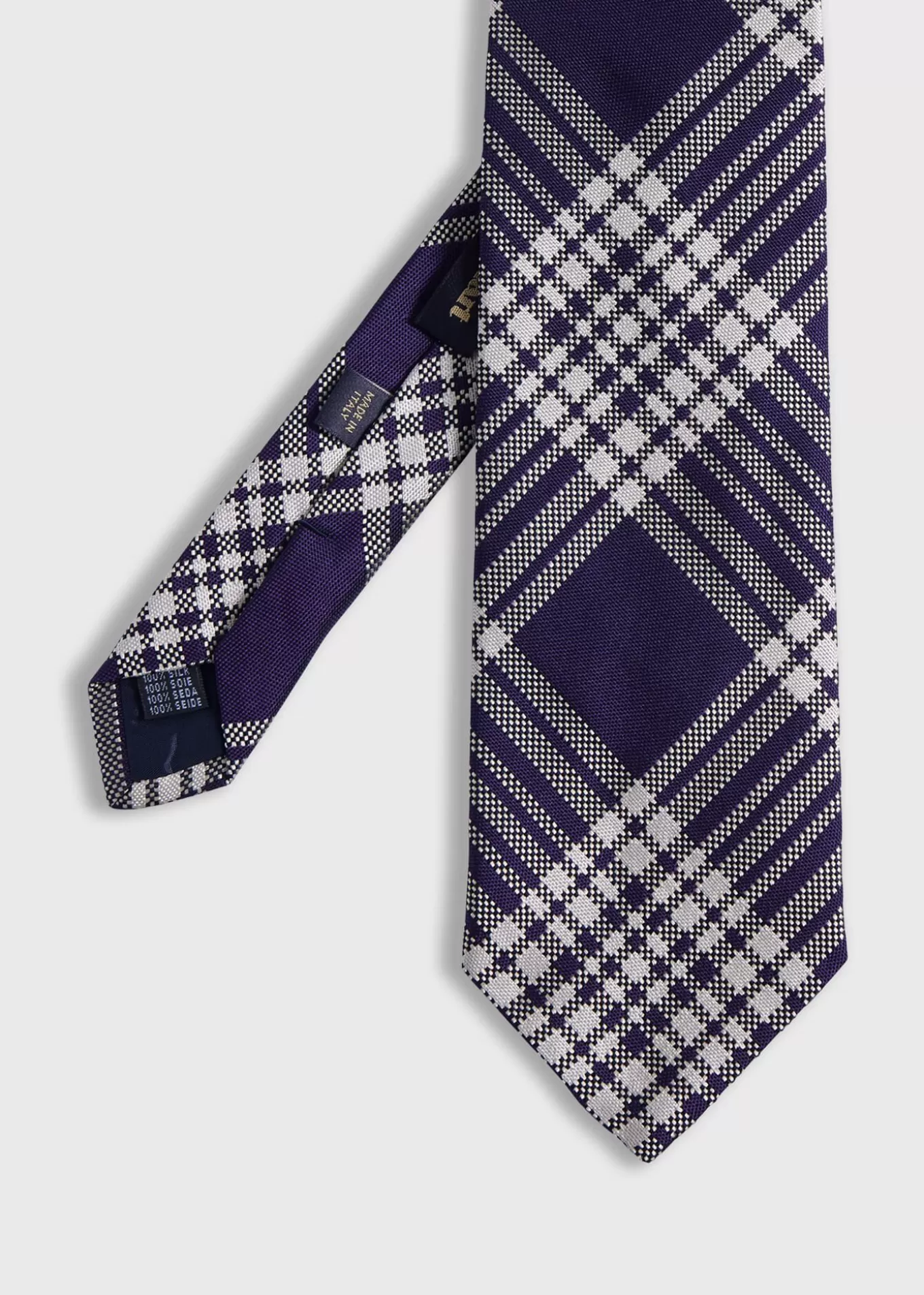 New Woven Silk Plaid Tie Ties