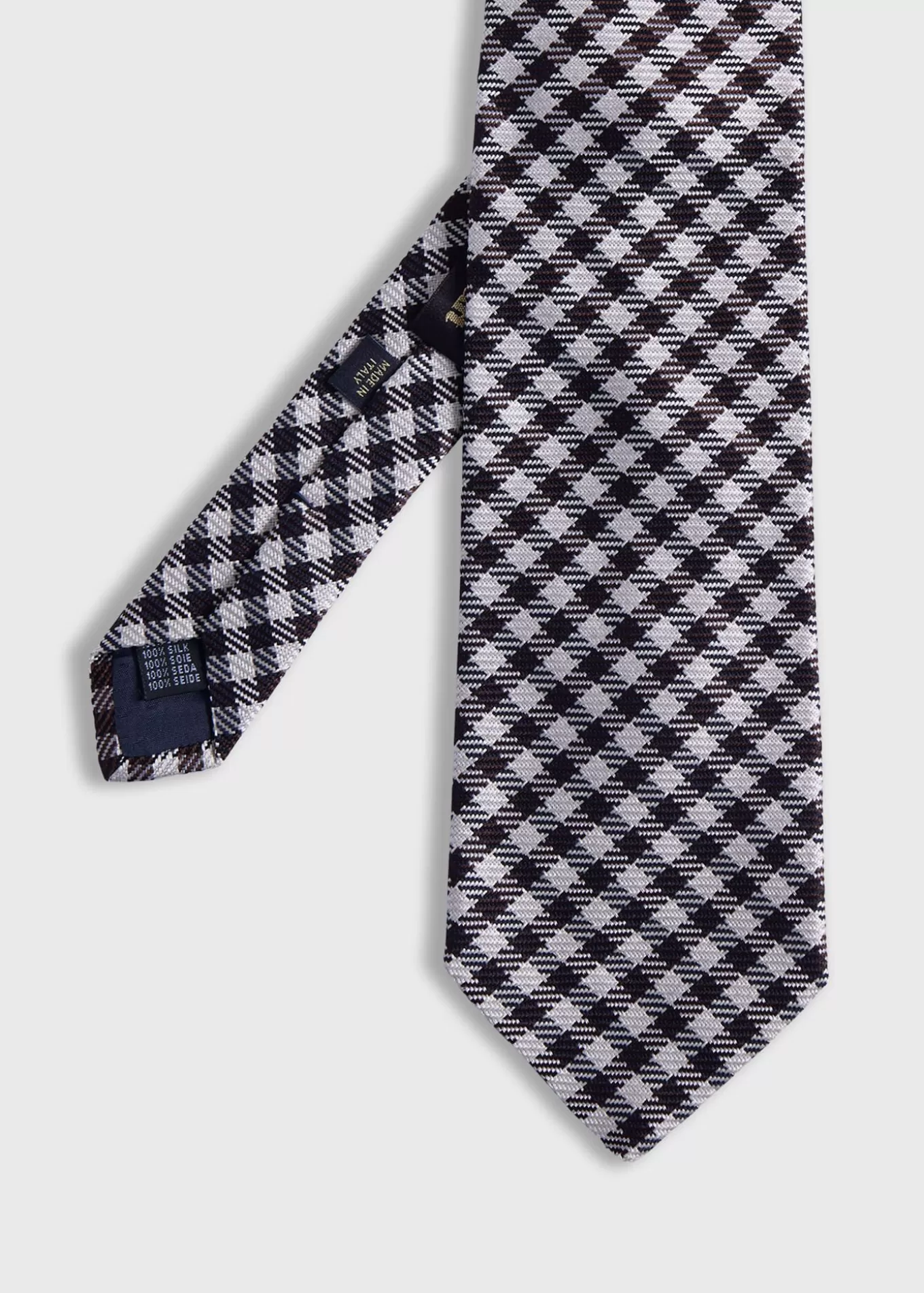 Fashion Woven Silk Small Check Tie Ties