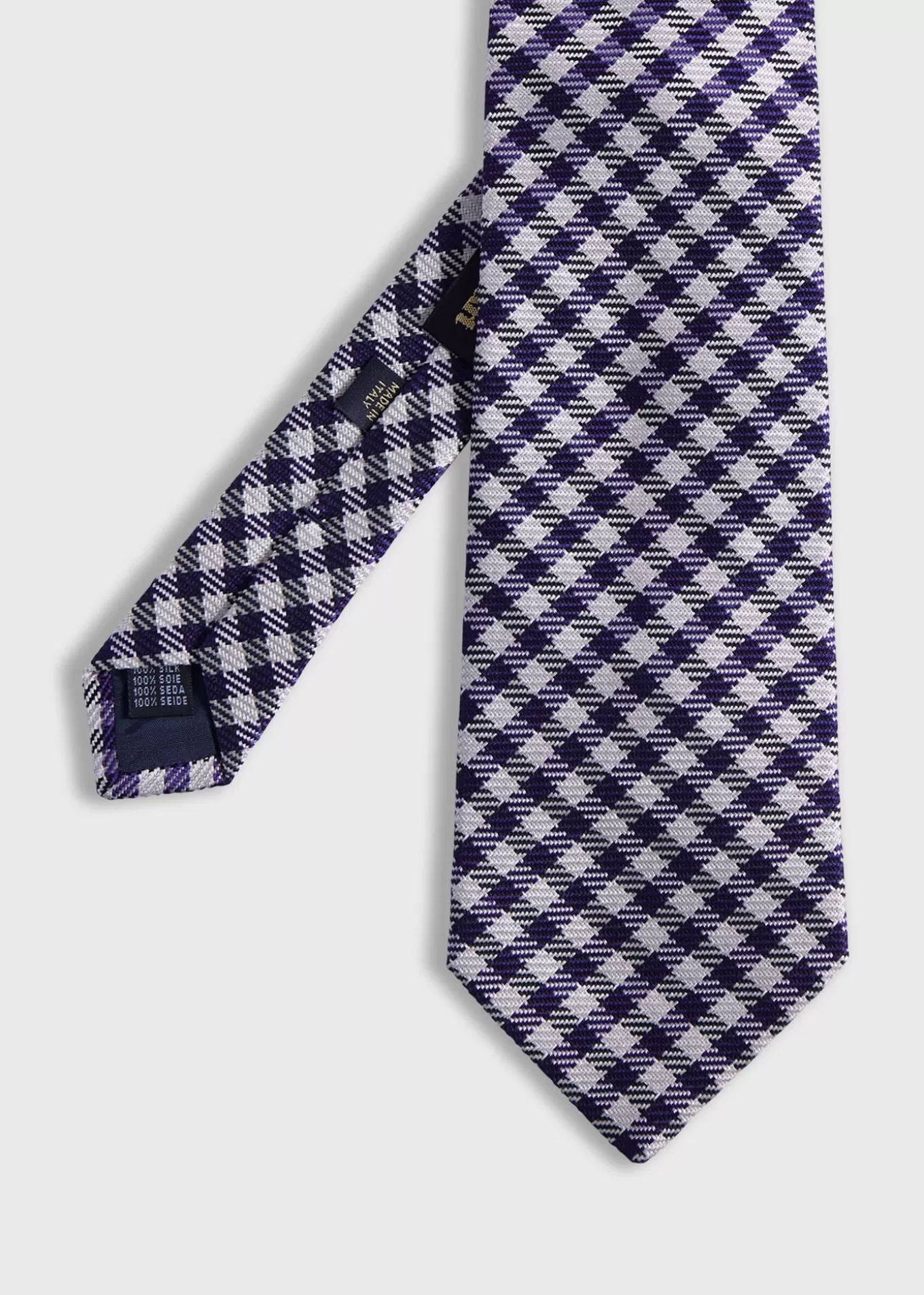 Shop Woven Silk Small Check Tie Ties