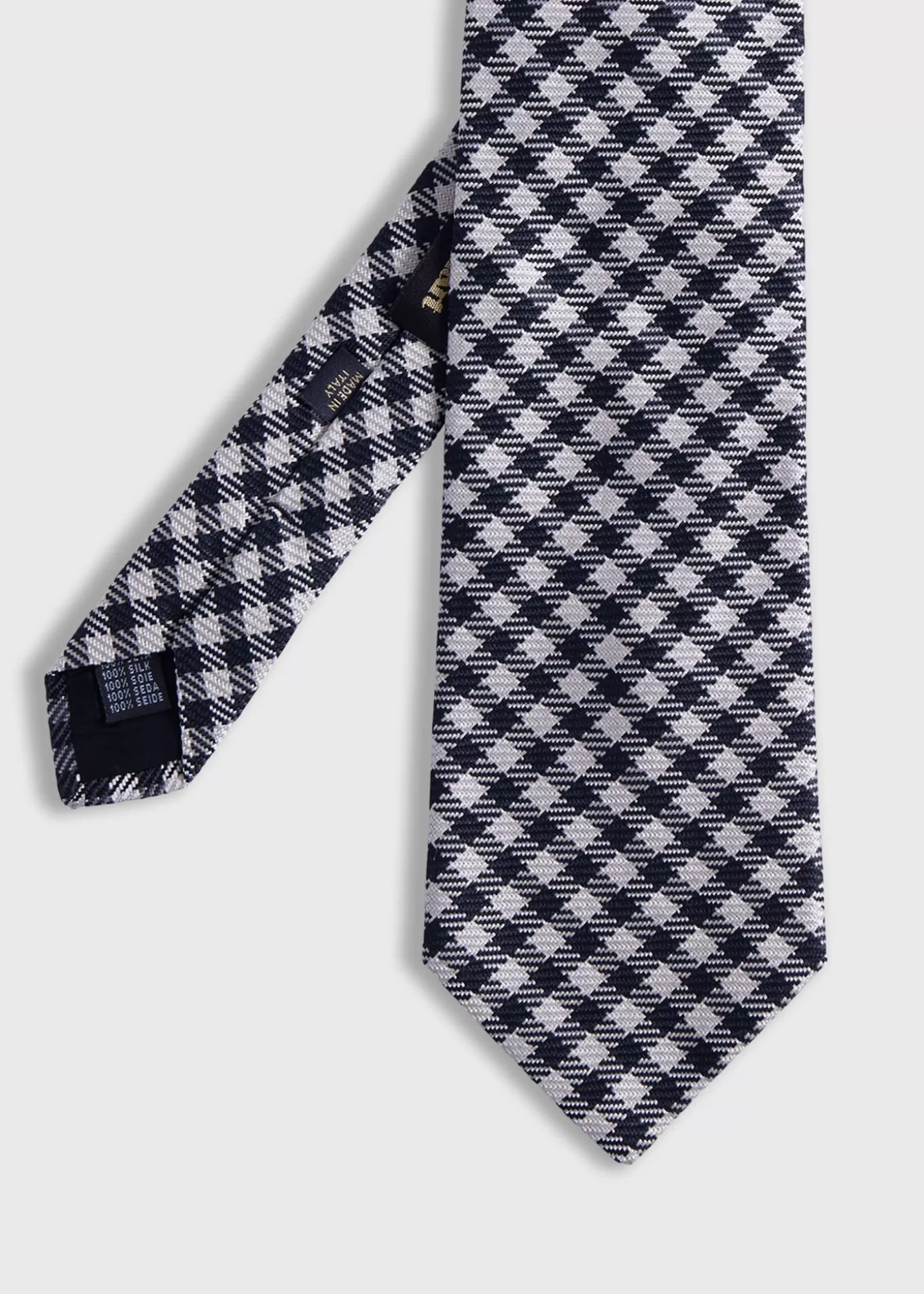 Discount Woven Silk Small Check Tie Ties