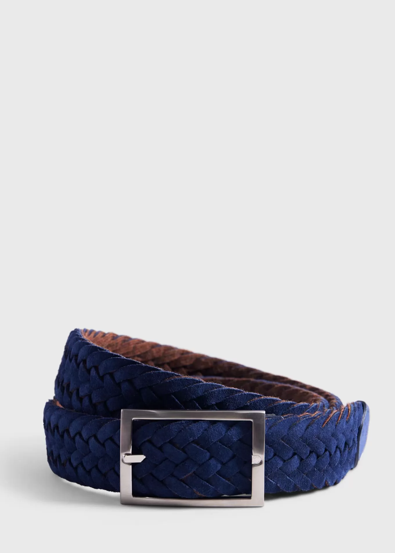 Hot Woven Suede And Wool Reversible Belt Belts