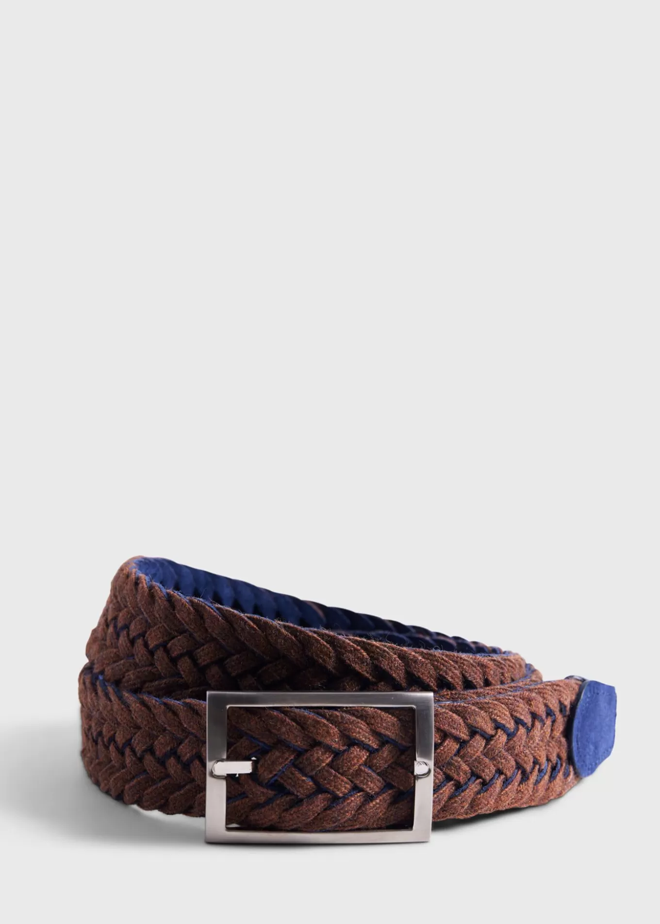 Hot Woven Suede And Wool Reversible Belt Belts